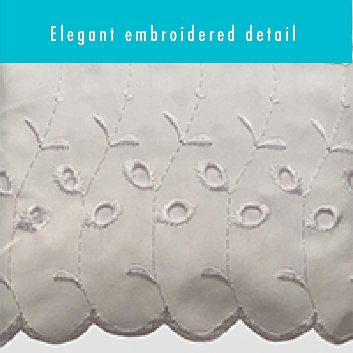 Fresh Ideas Fresh Ideas Ruffled Eyelet Bed Skirt, 14" Drop Length