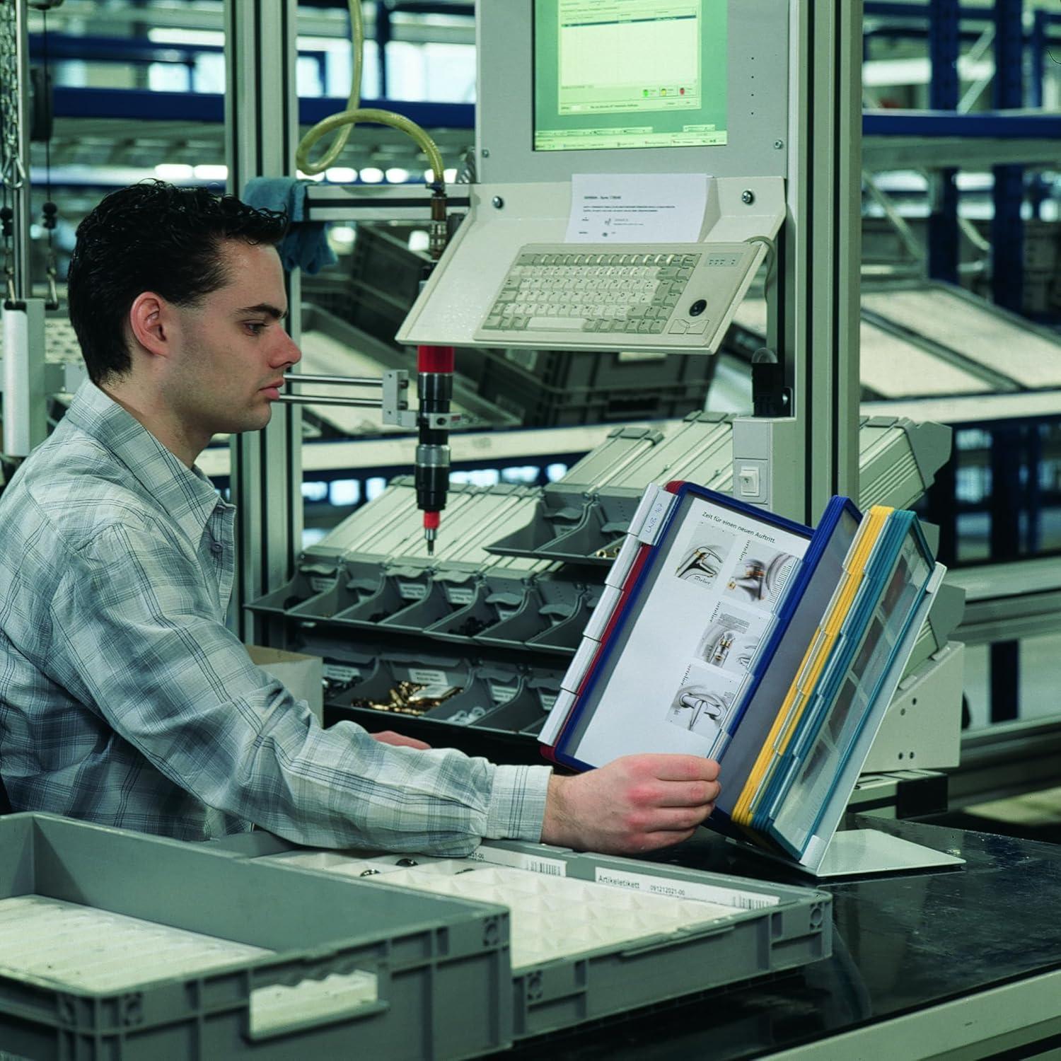 Durable® ario Reference Desktop System, 20 Panels, Assorted Borders And Panels