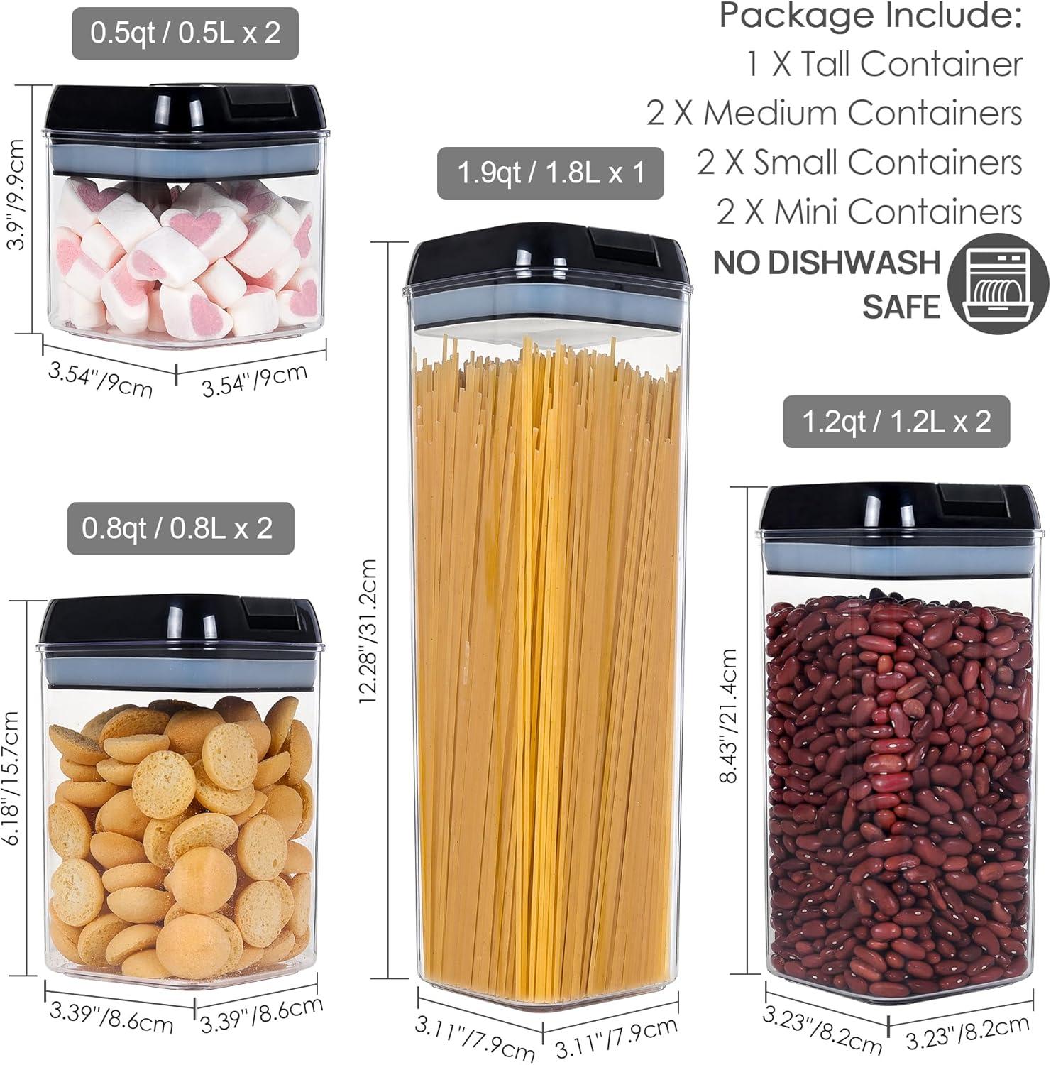 Clear BPA-Free Plastic Food Storage Containers Set with Flip Top Lids