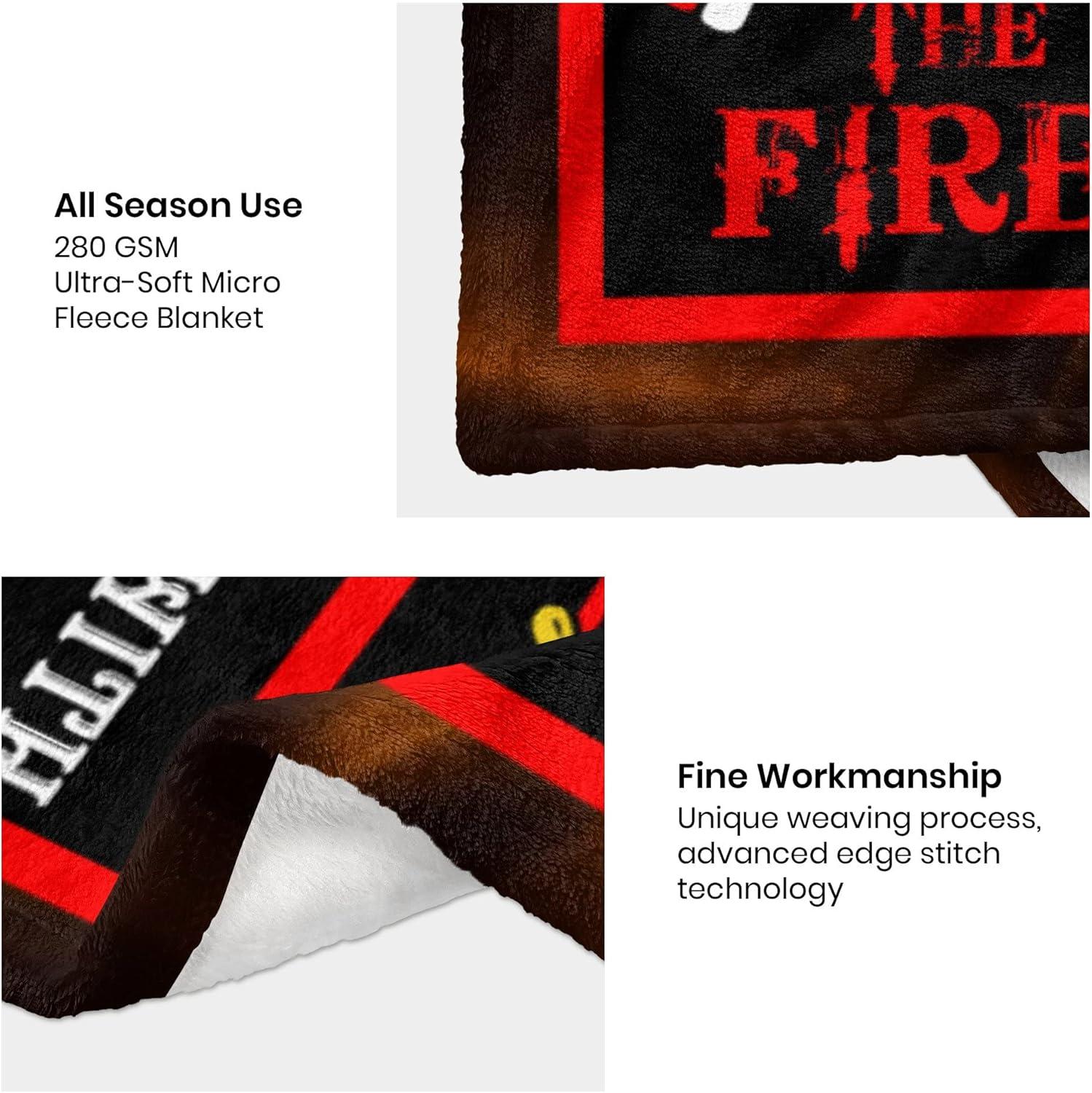 Firefighter Gifts for Men Fire Department Gifts Fire Fighter Gifts for Adults Firefighter Birthday Party Decorations Fireman Gifts for Men Firefighter Fathers Day Blanket Gifts Blanket 60x50 Inch