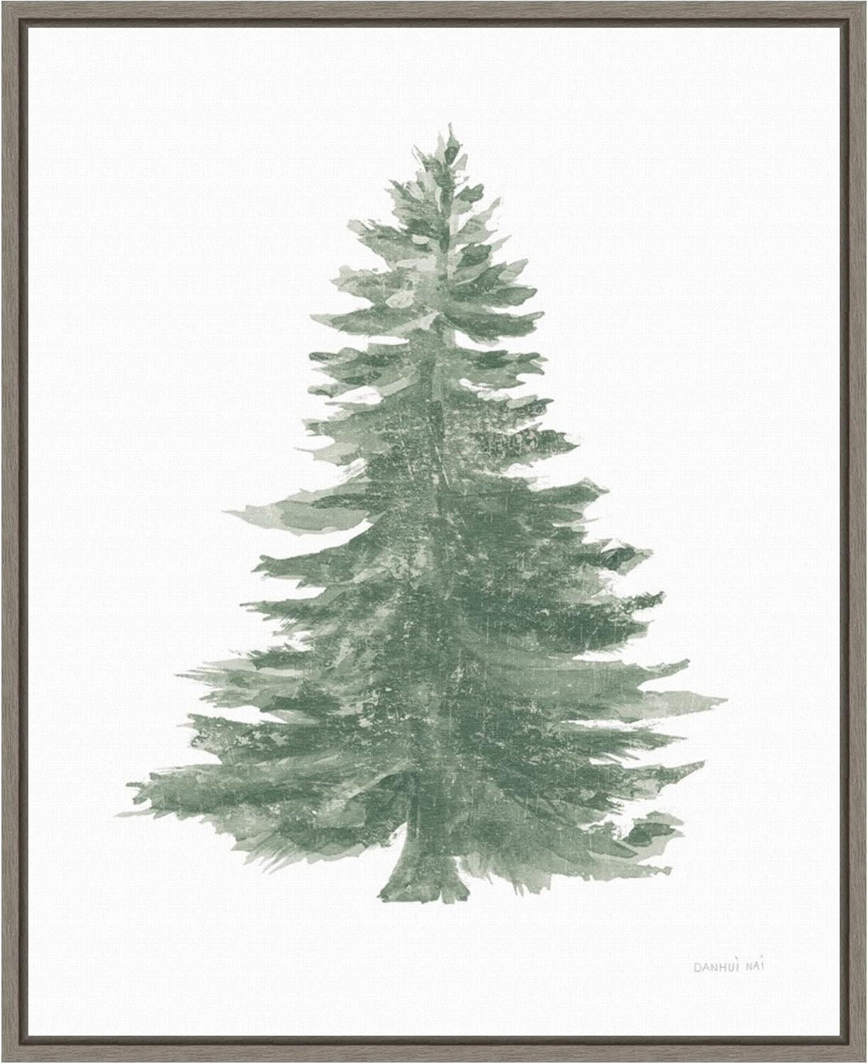 Amanti Art Floursack Holiday Tree by Danhui Nai Canvas Wall Art Print Framed 16 x 20-in.