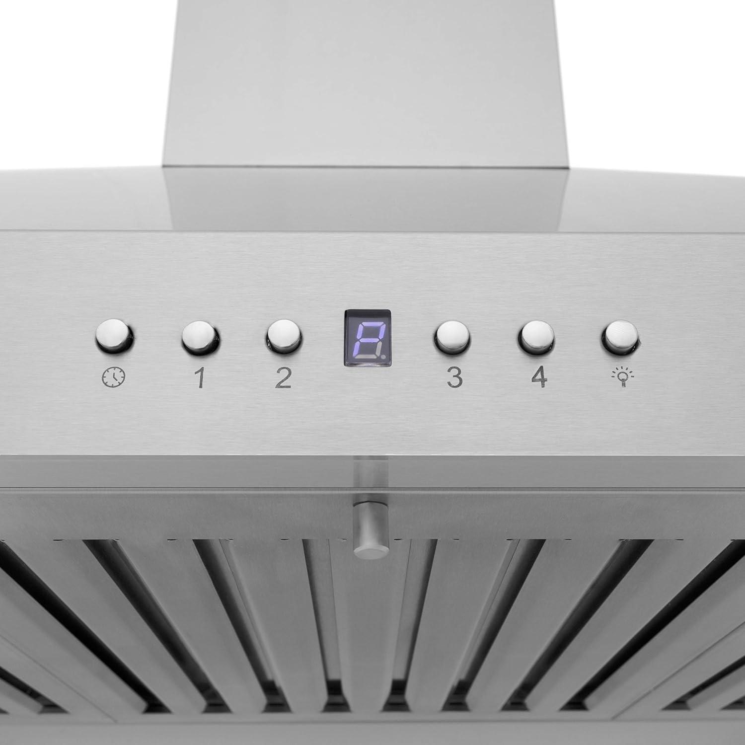 30" KL3 400 CFM Convertible Wall Mount Range Hood in Brushed Stainless Steel