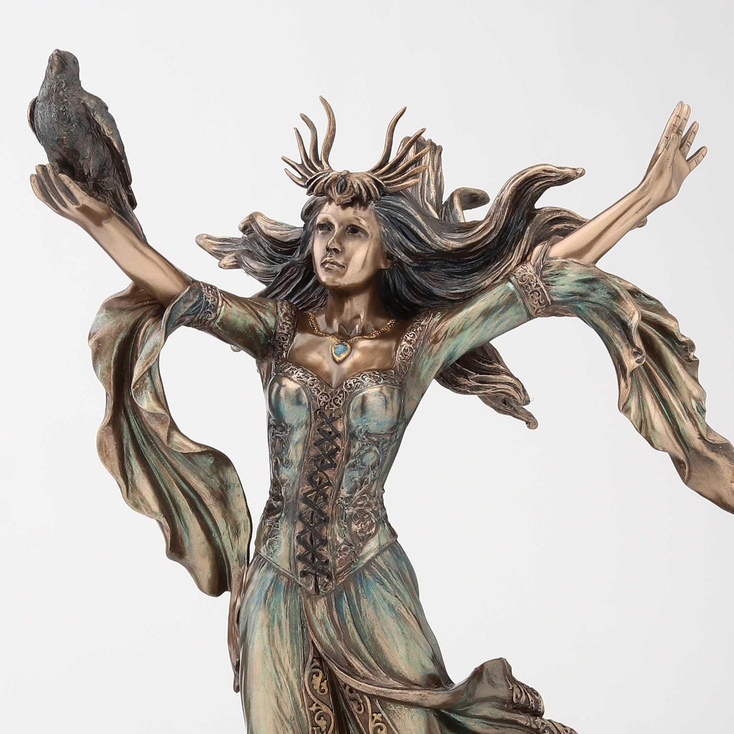 Morgan Le Fay Bronze Finish Fairy Sculpture for Tabletop Decor