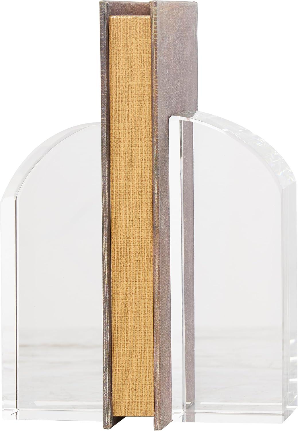 Sandrine Glass Arched Non-Skid Bookends