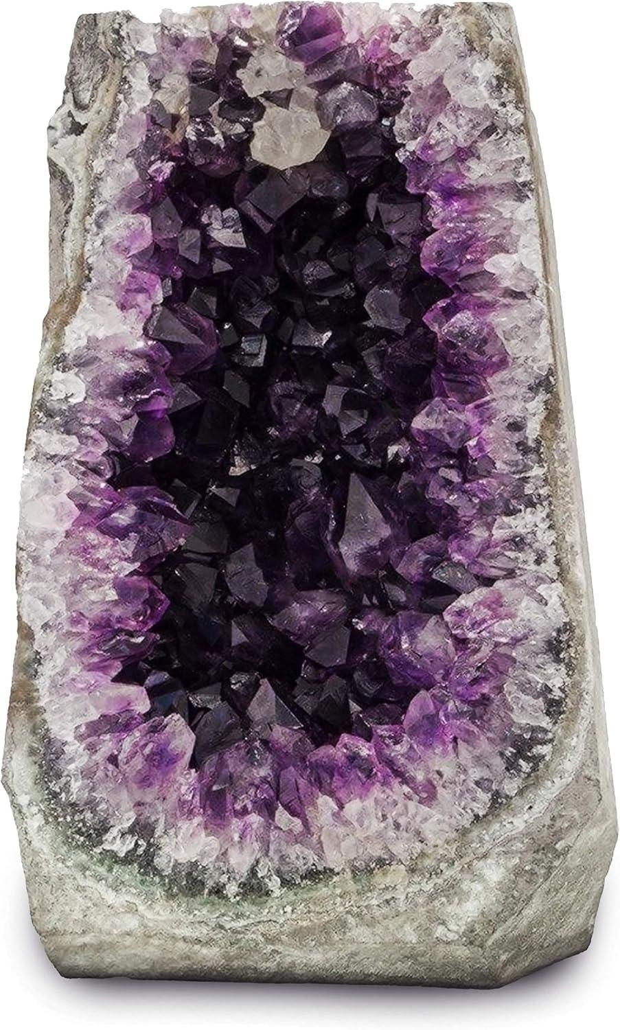 Large Natural Amethyst Deep Purple Quartz Geode from Uruguay