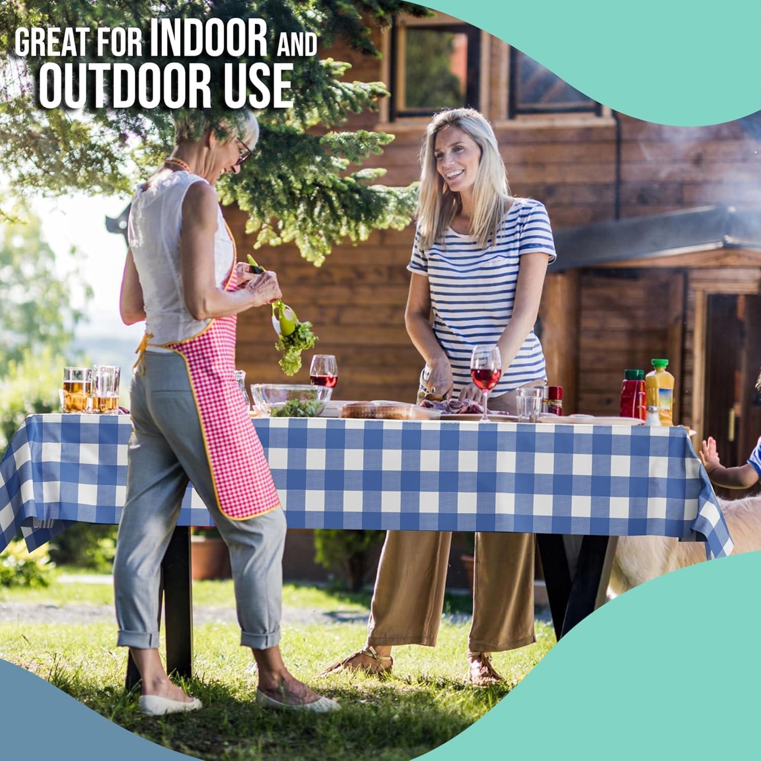 Crown Display 40 In. X 100 Ft. Blue Gingham Table Roll Disposable