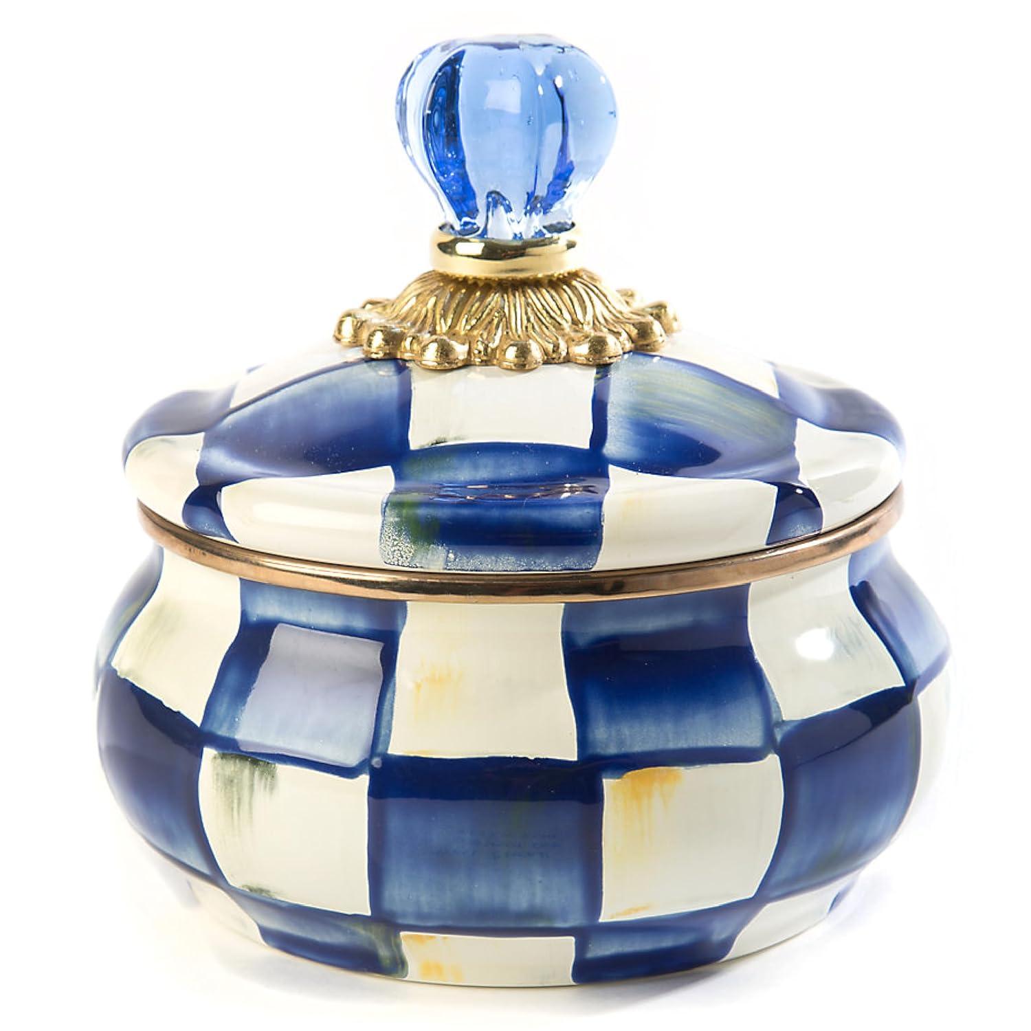 MacKenzie-Childs Royal Check® Squashed Pot