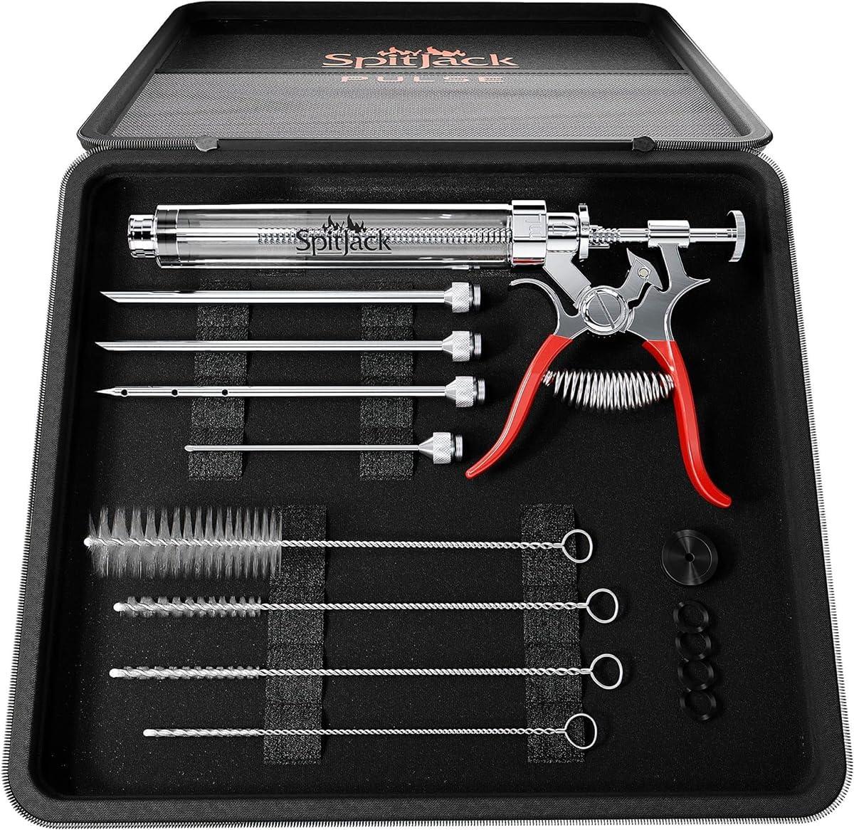 SpitJack PULSE Meat Injector Gun with Syringe for BBQ