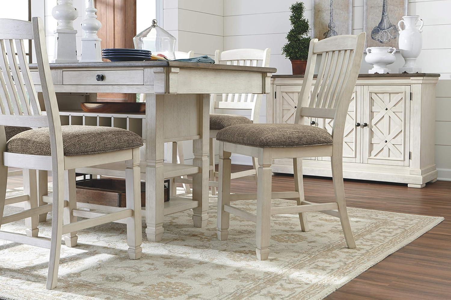 Ashley Bolanburg Engineered Wood Counter Height Dining Table in Two-Tone