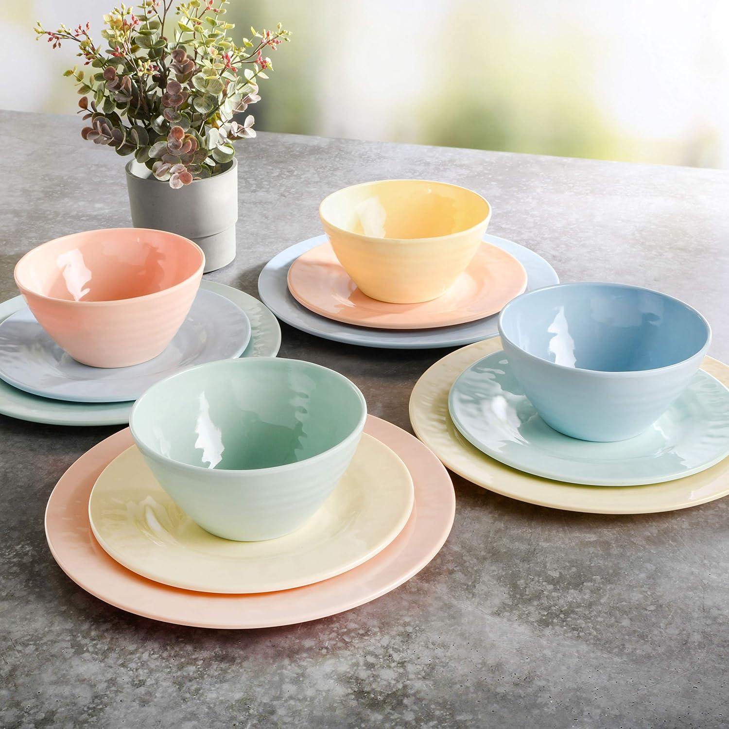 Gibson Elite 12pc Melamine Brist Dinnerware Set