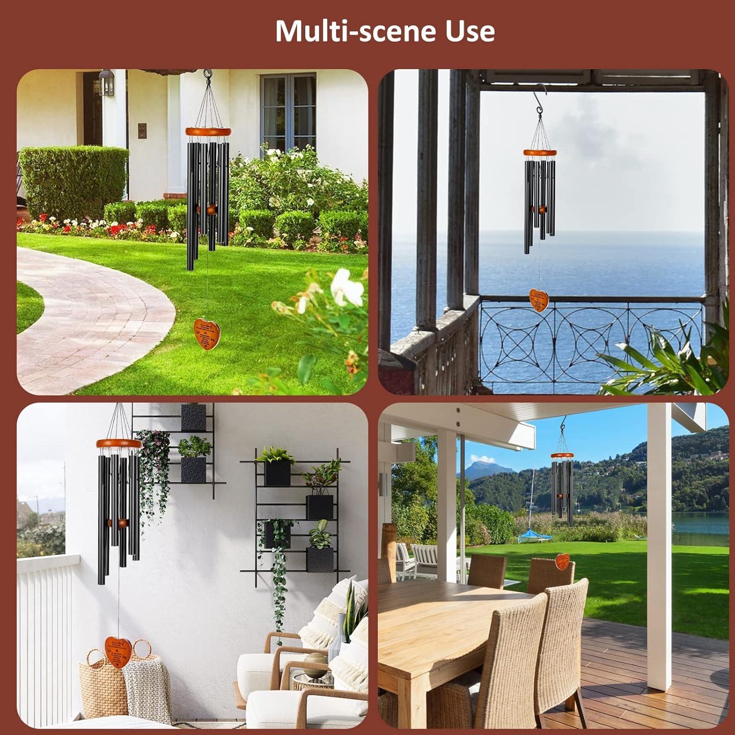 Sympathy Gifts for Loss of Loved One 32" Memorial Wind Chimes for Loss of Loved One Bereavement Condolence Gifts Sympathy Windchimes Memory Wind Chime with Memorial Card