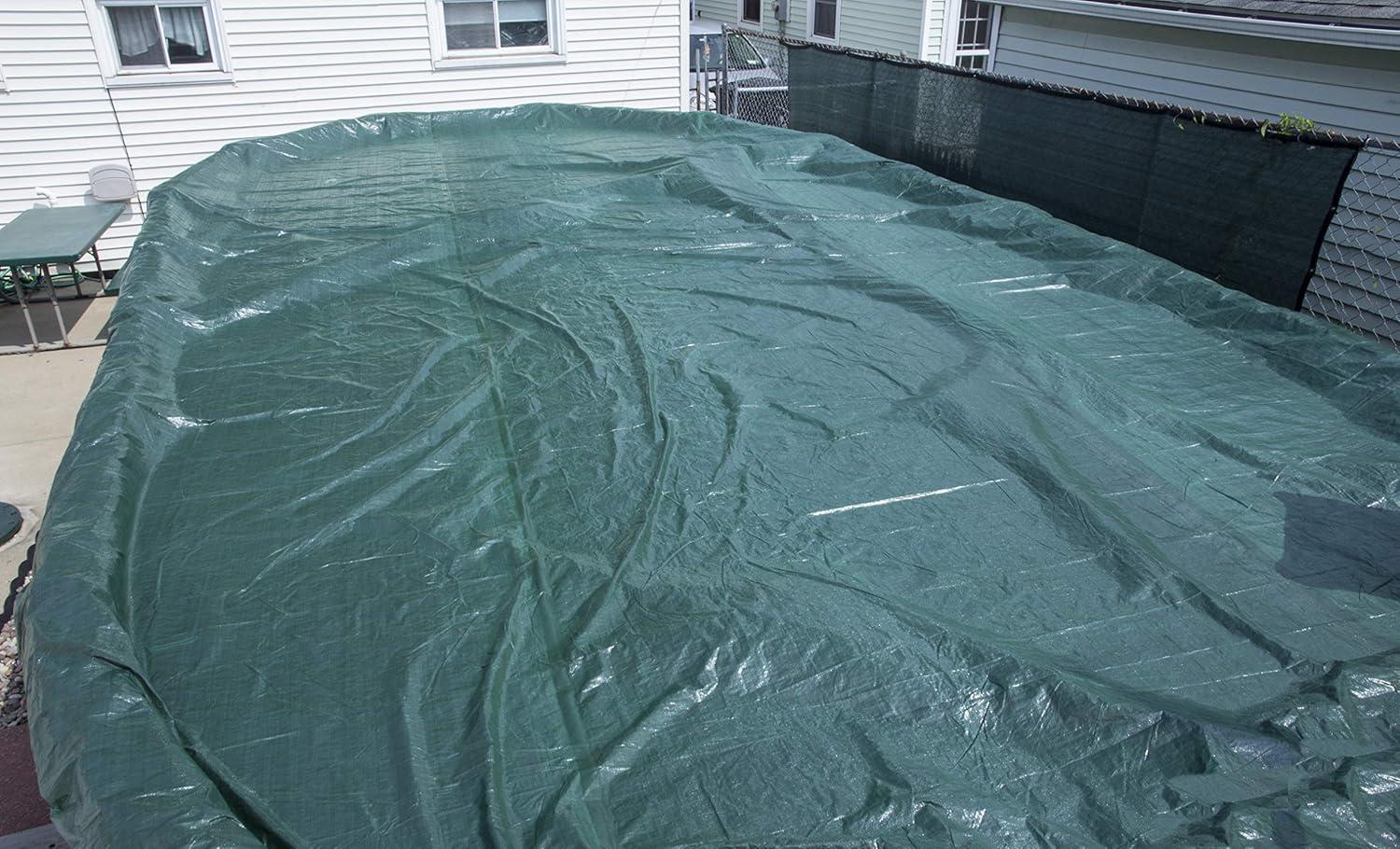 Buffalo Blizzard Oval Split Blocker Winter Swimming Pool Cover, 12' x 24'