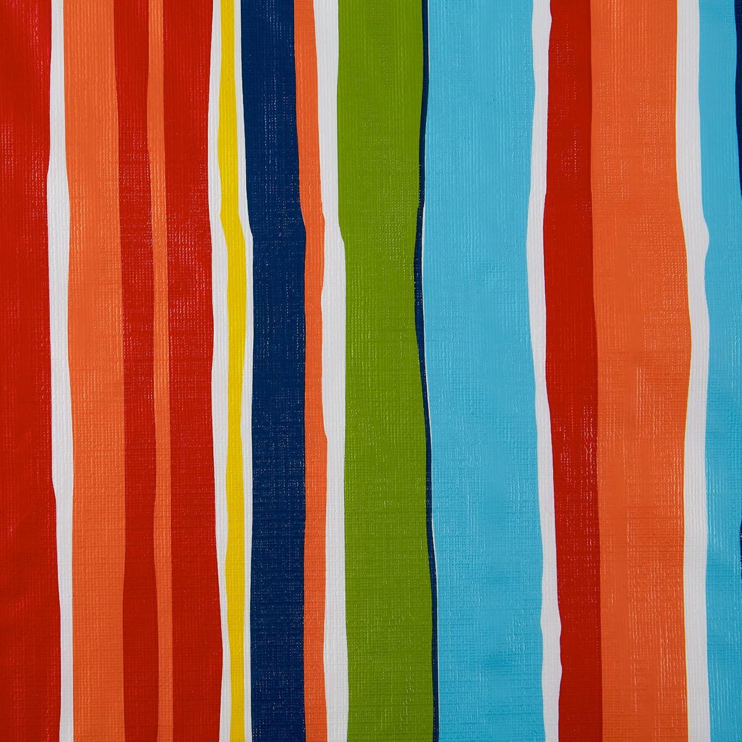 Summer Stripe Vinyl Tablecloth 60x84