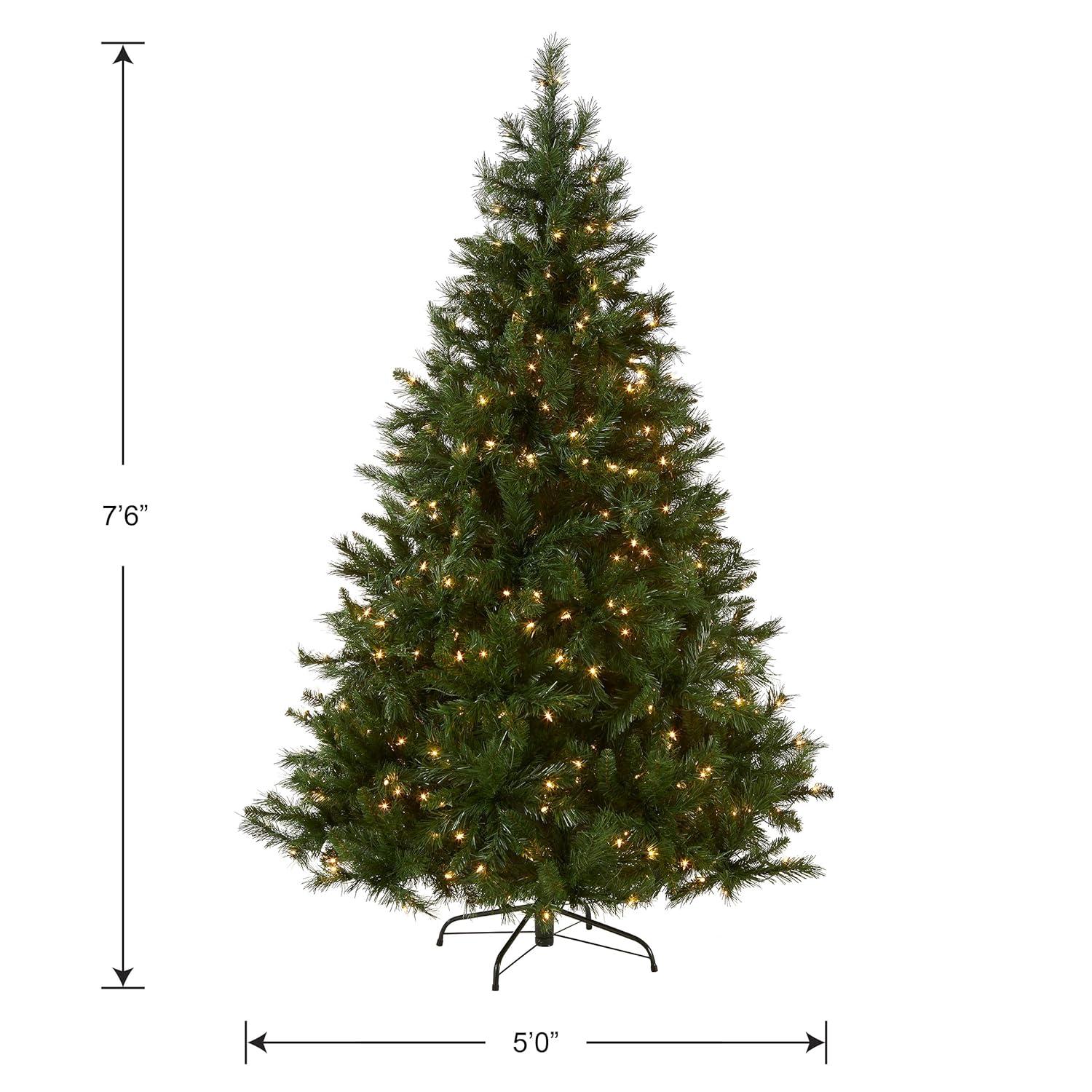 7.5' Prelit Winchester Pine Artificial Christmas Tree Clear Lights - National Tree Company
