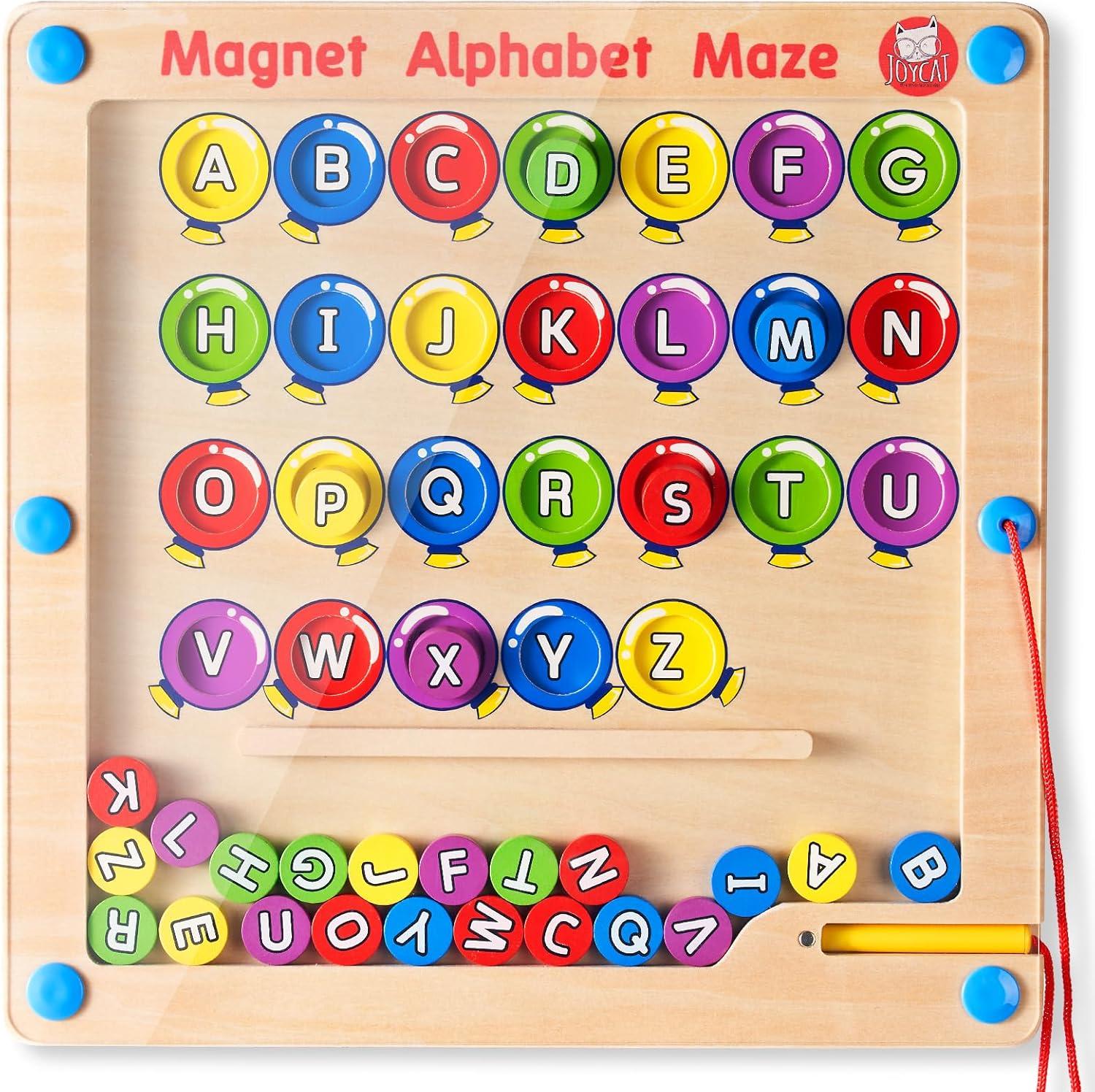 Colorful Magnetic Alphabet Maze Board for Kids