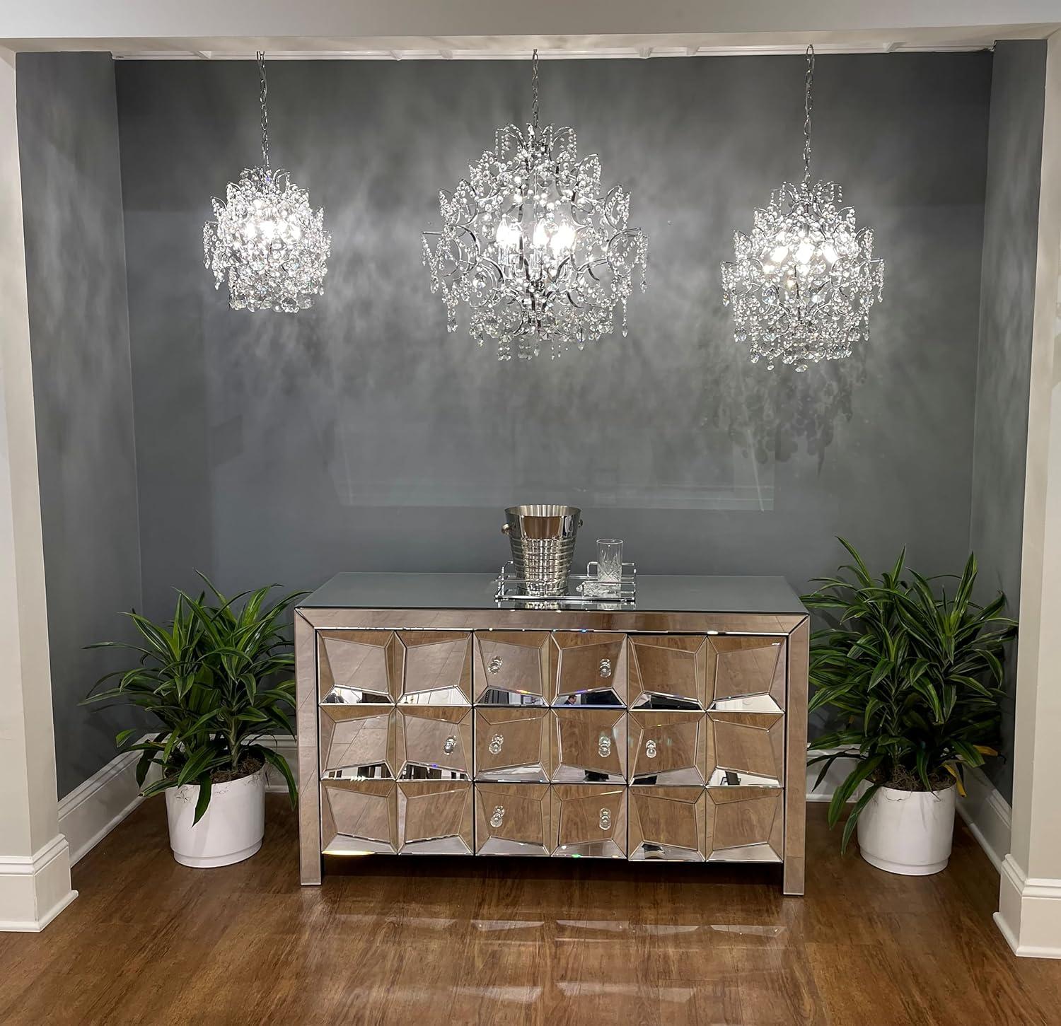 Minka Lavery Minka-Lavery Isabella's Crown 18" Wide Chrome Crystal Chandelier