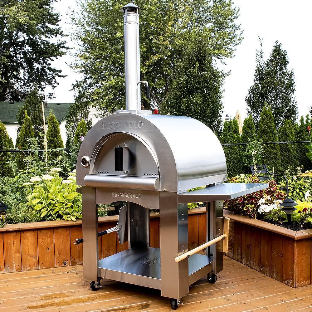 PREMIO Stainless Steel Wood-Fired Outdoor Pizza Oven with Accessories