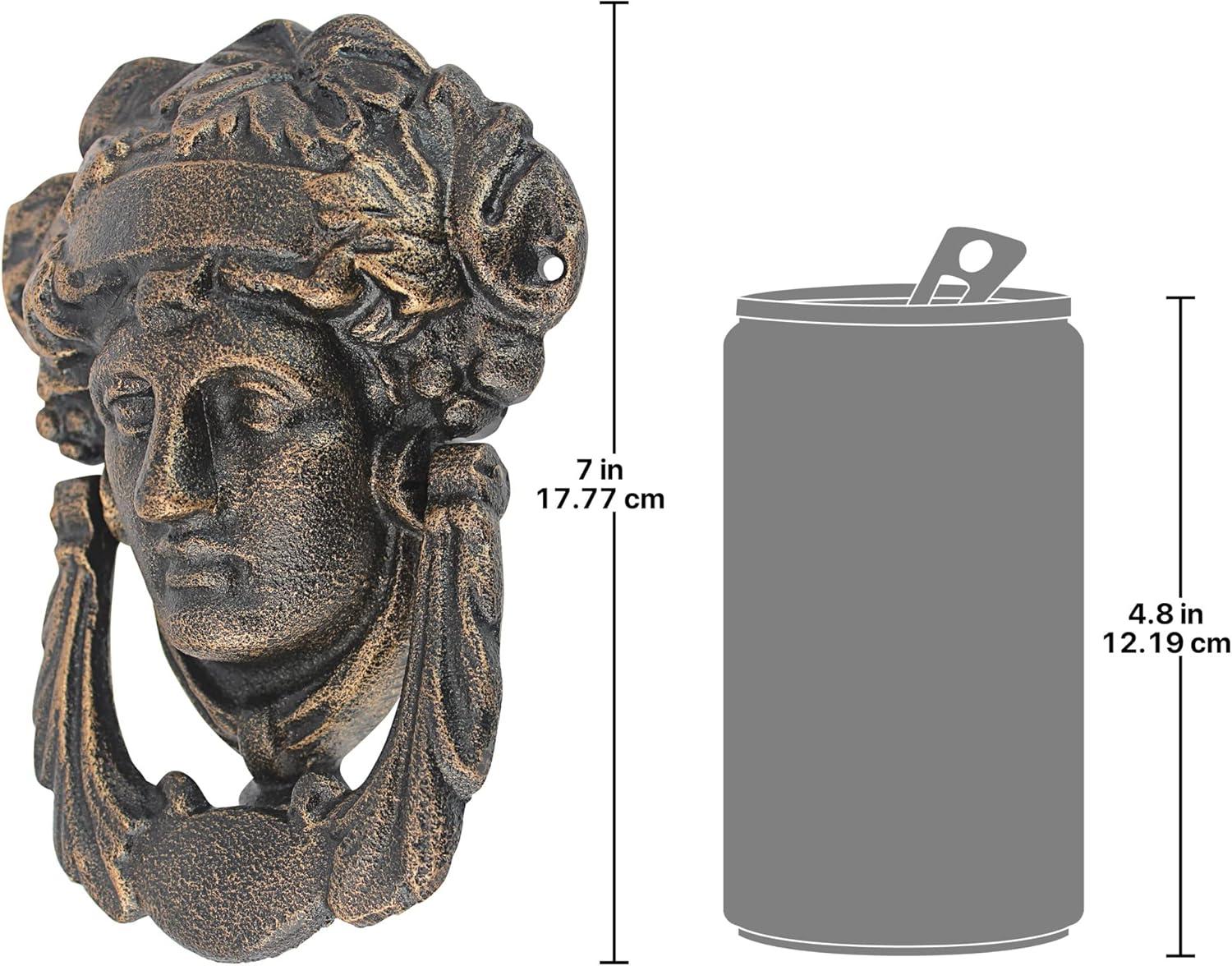 Athena Bronze Finish Cast Iron Door Knocker, 7 inches