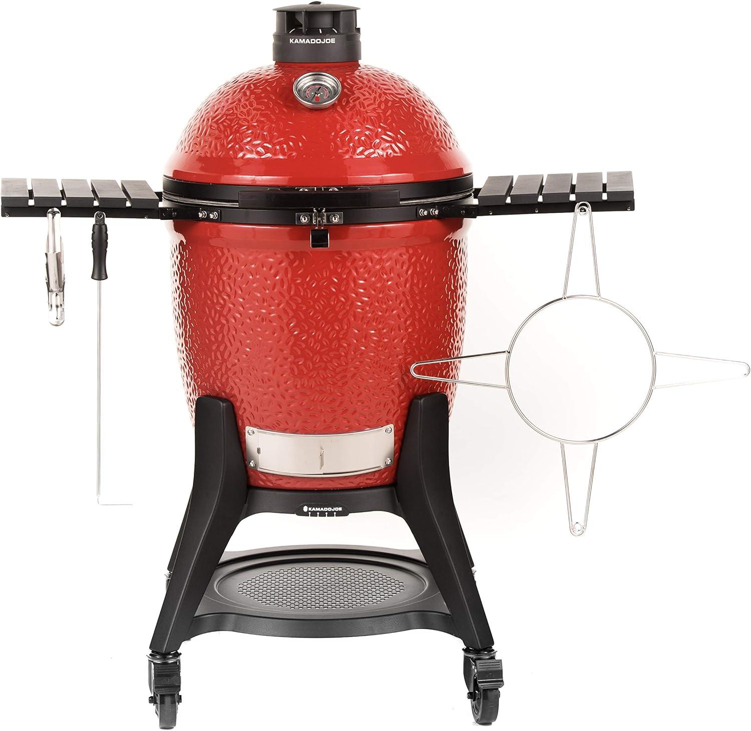 Kamado Joe Classic Joe III 18-inch Charcoal Grill in Red