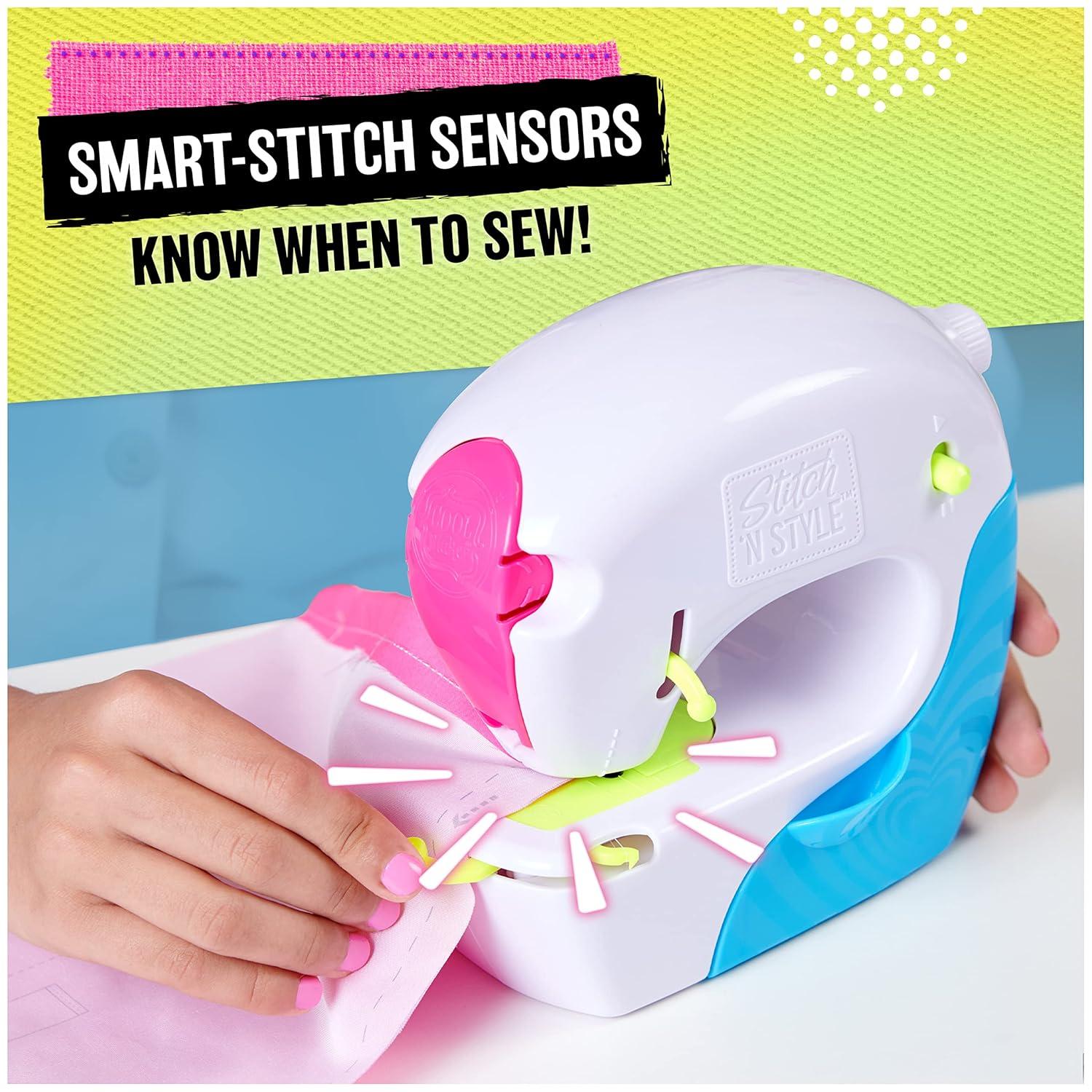 Cool Maker, Exclusive Neon Stitch ‘N Style Fashion Studio, Sews 8 Stylish Projects, Pre-Threaded Sewing Machine Toy, Arts & Crafts Kids Toys for Girls