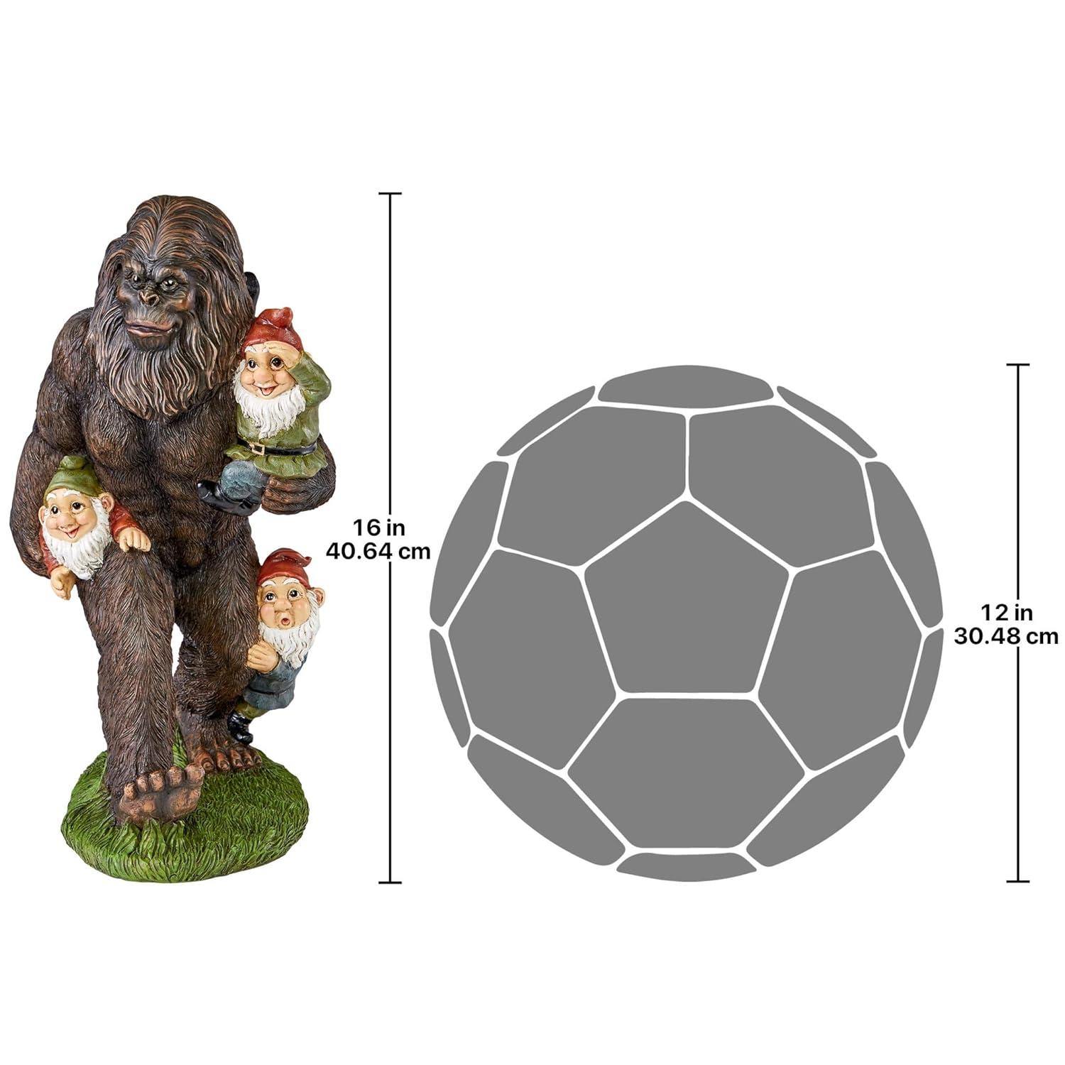 Design Toscano Schlepping the Garden Gnomes Bigfoot Statue