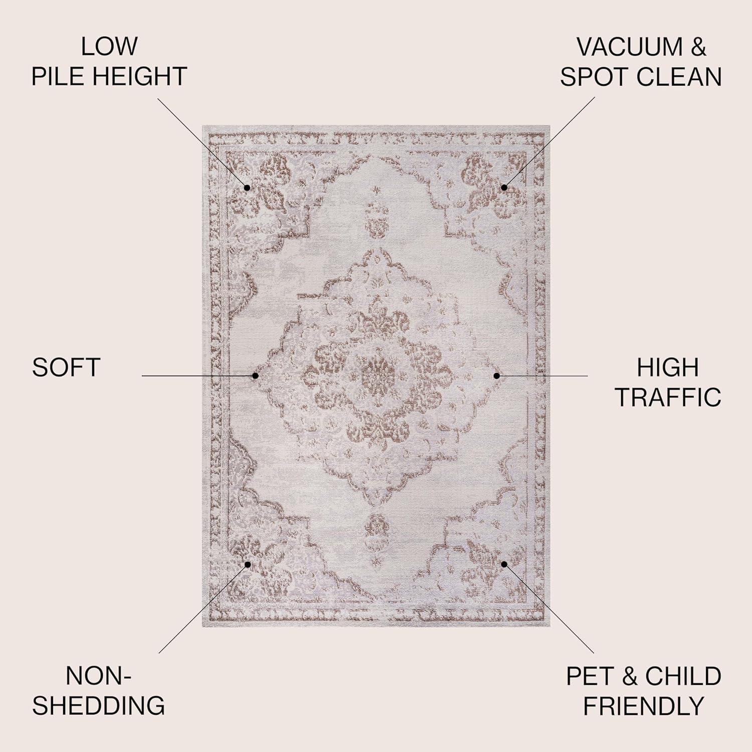 Alhambra Ornate Medallion Modern Indoor Area Rug - JONATHAN Y