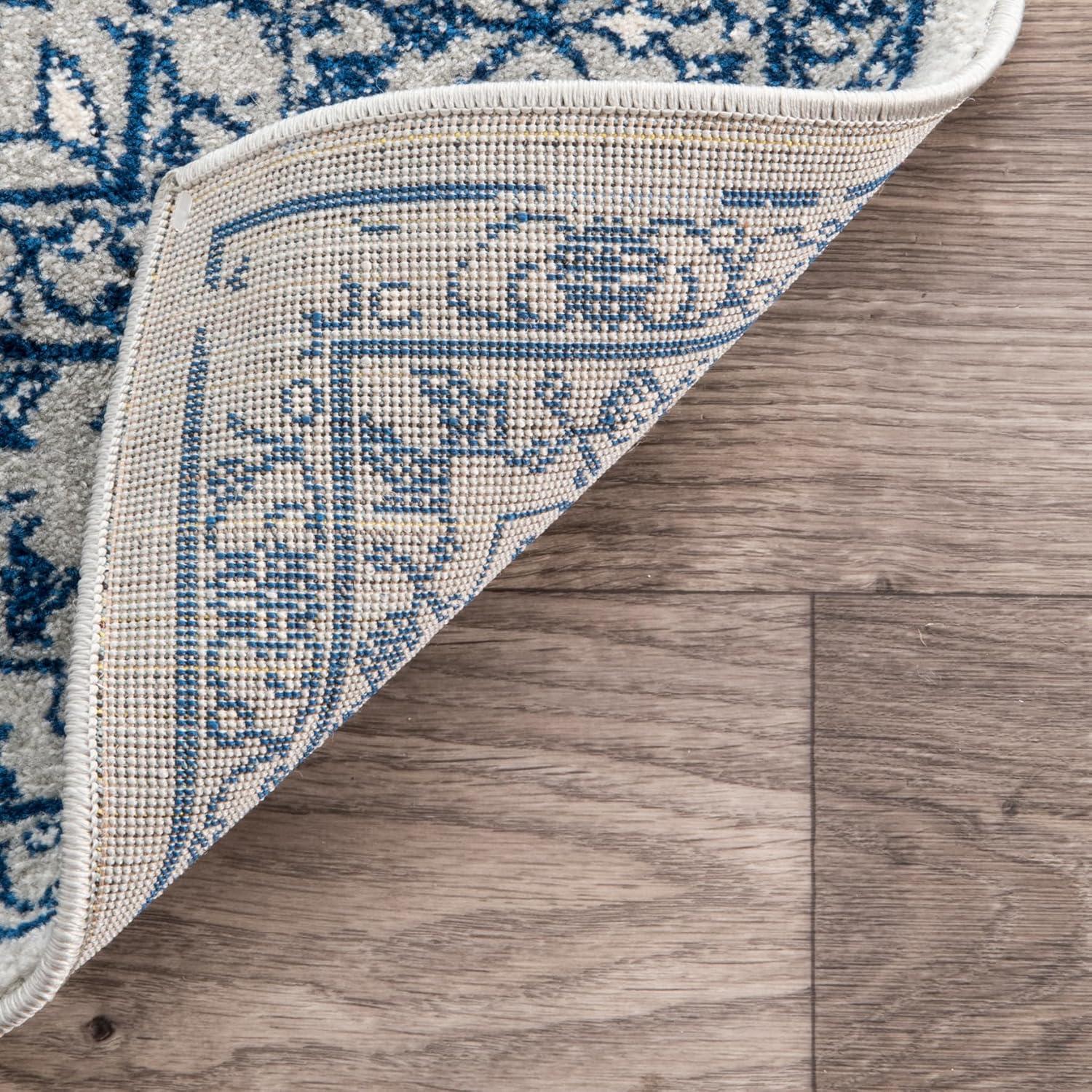 Nuloom Odell Oriental/Persian 6 Square Indoor Area Rug for Living Room Bedroom Dining Room Kitchen, Blue/Ivory