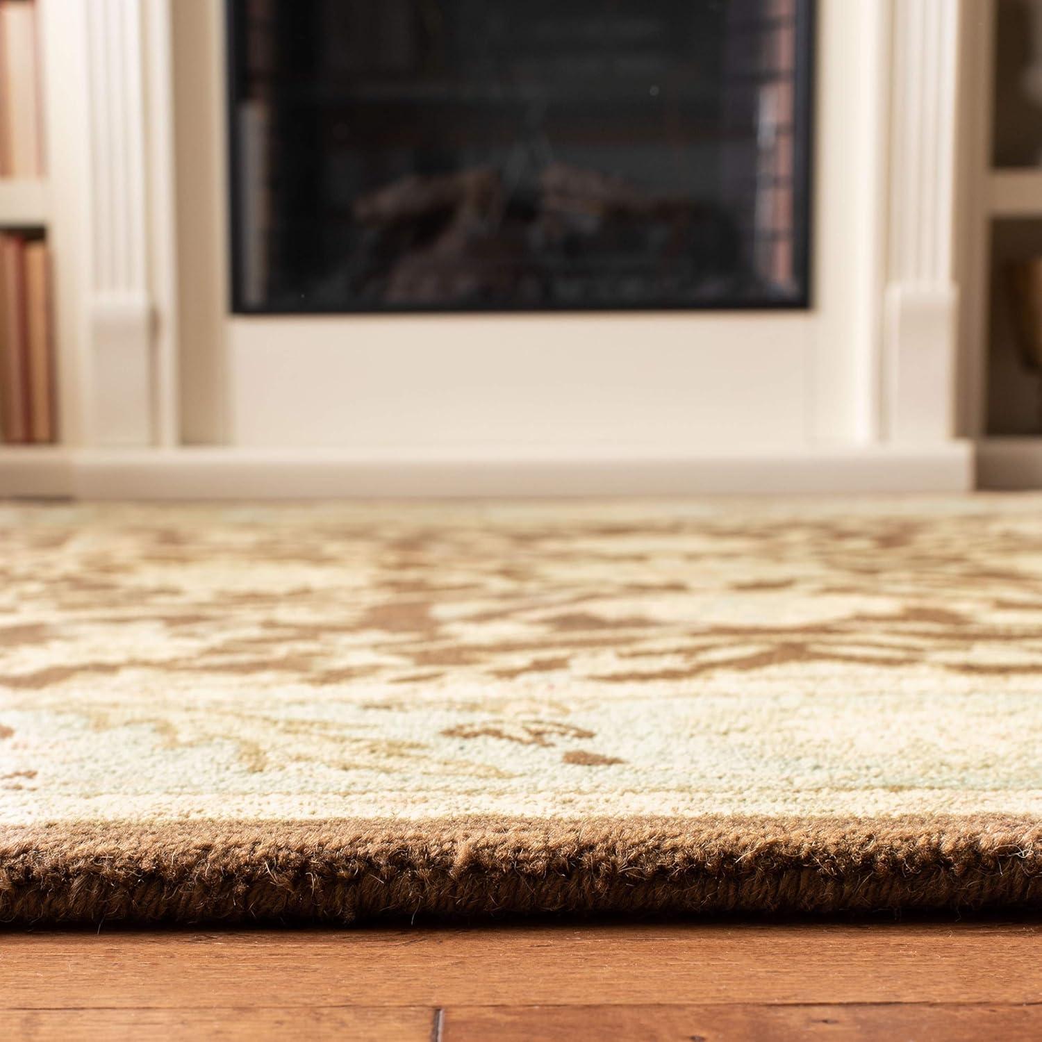Antiquity AT14 Hand Tufted Indoor Accent Rug - Brown/Green - 3'x5' - Safavieh