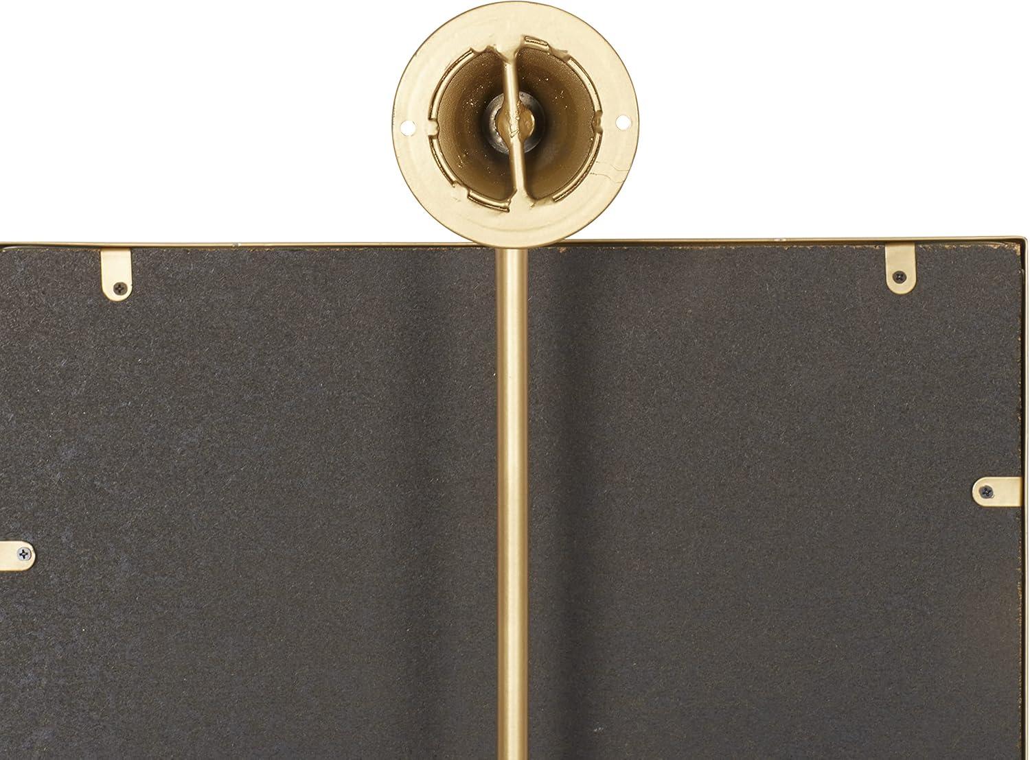 DecMode 14" x 28" Gold Dimensional Wall Mirror