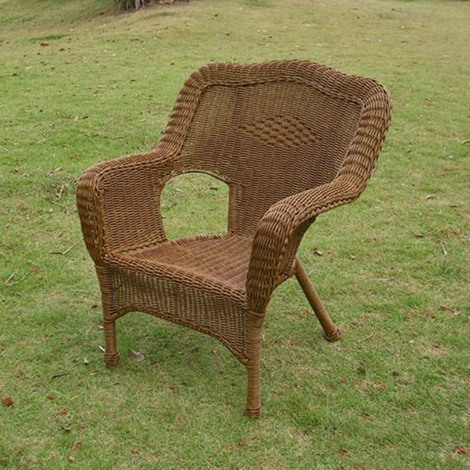 International Caravan Monaco Resin Patio Chair in Mocha (Set of 2)
