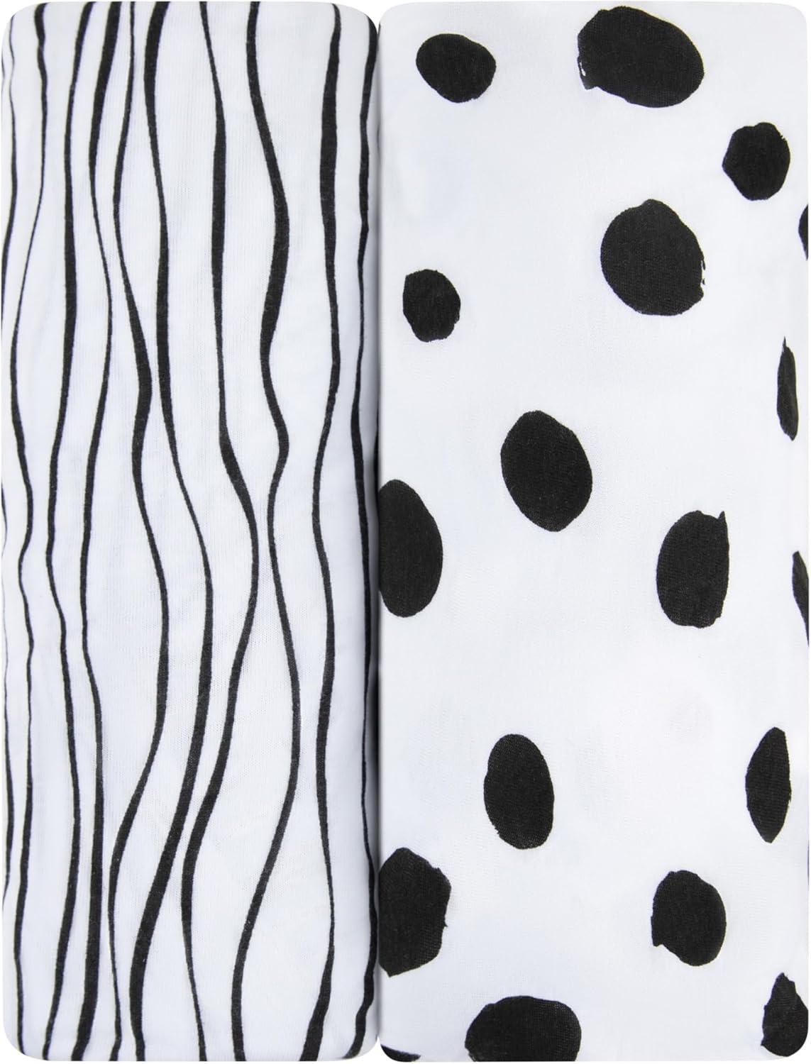 Ely's & Co. Baby Fitted Bassinet Sheet  100% Combed Jersey Cotton Pink for Baby Girl 2 Pack