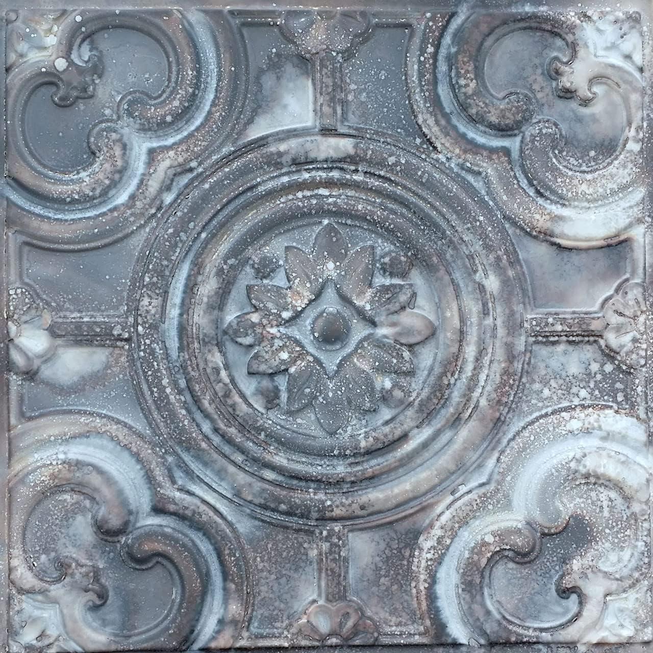 Classical Circles 2 Ft. x 2 Ft. Drop-In or Glue-Up PVC Ceiling Tile (Set of 10)