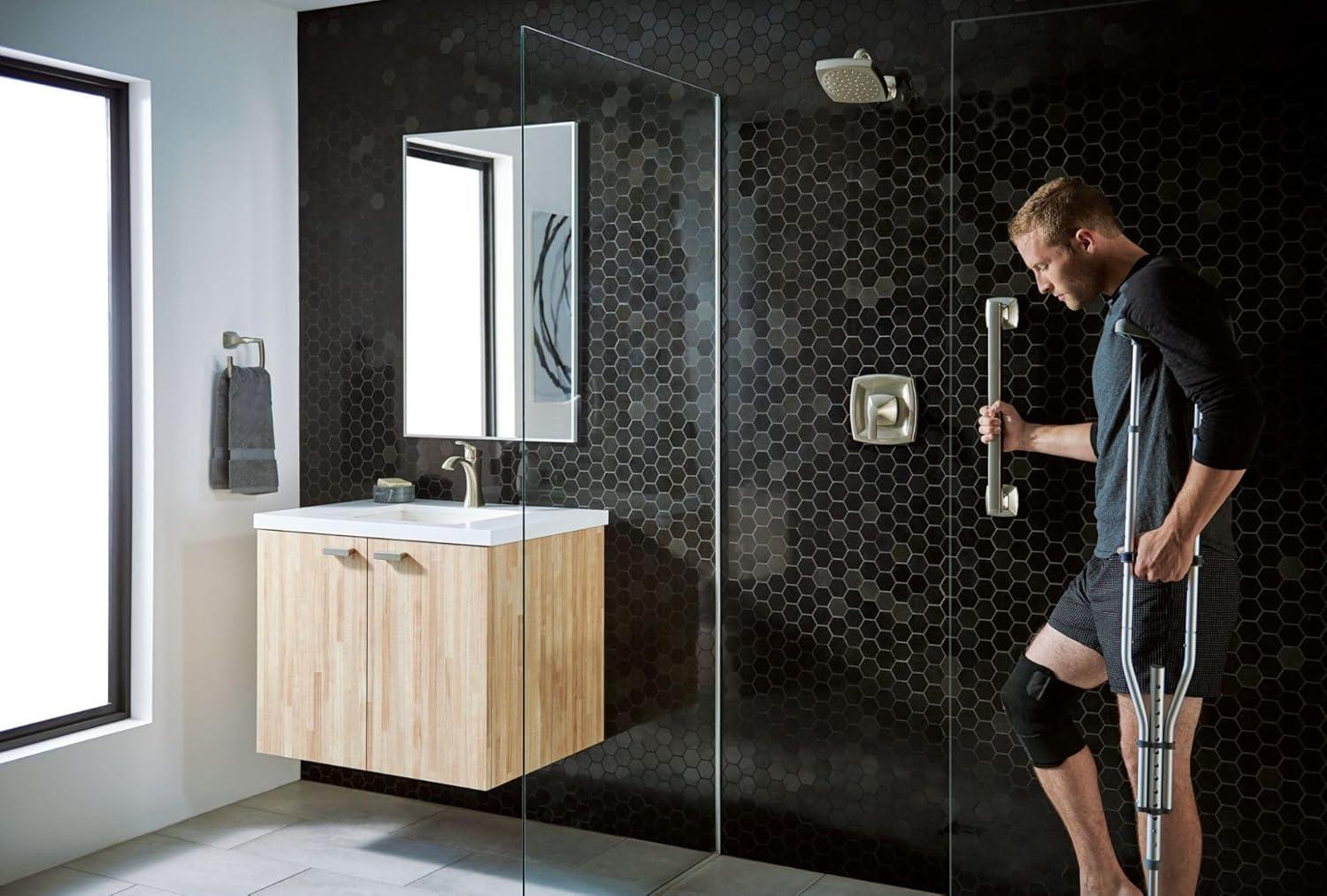 Moen Voss Stainless Steel Transitional Bathroom Grab Bar