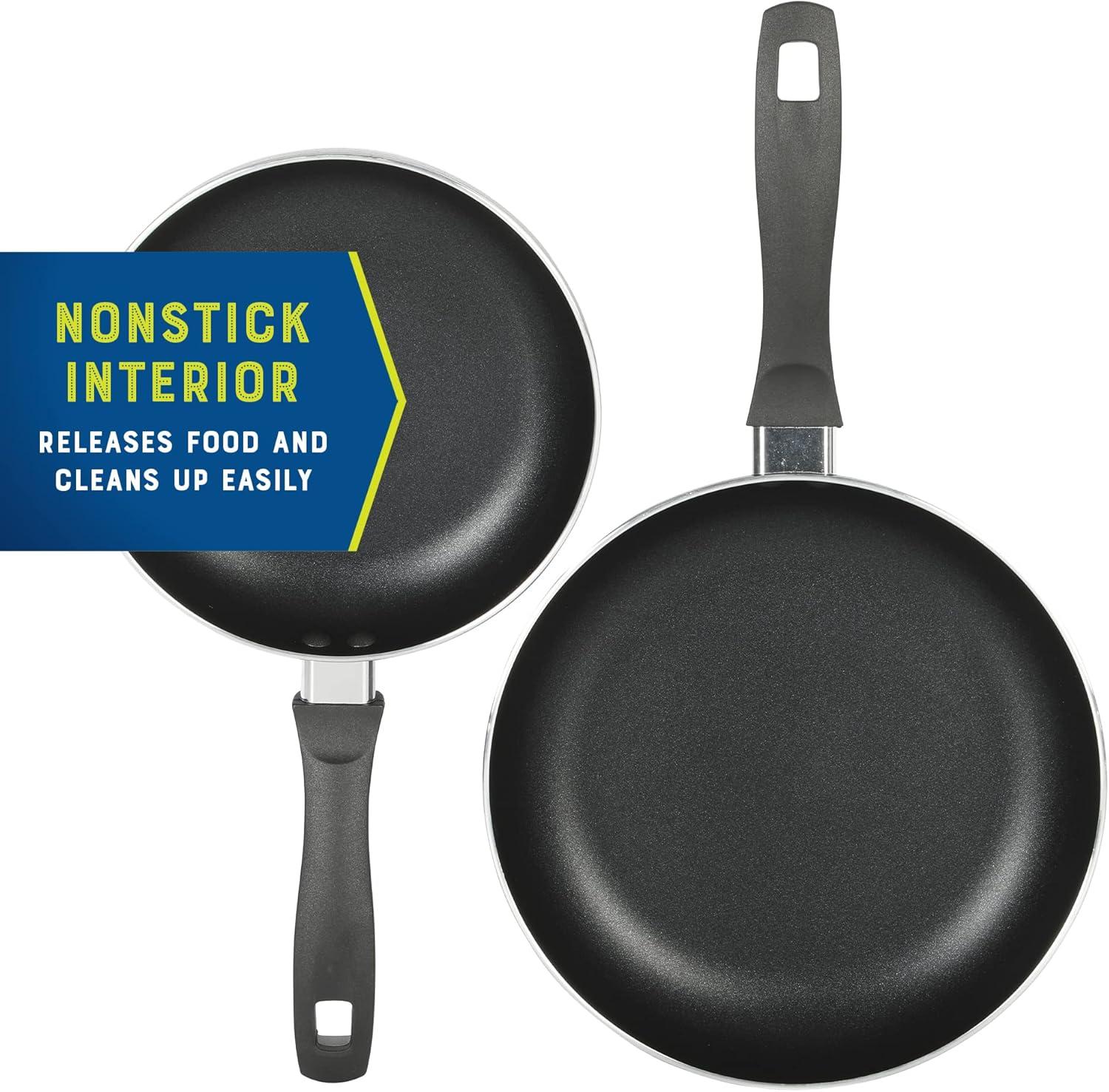 Oster 10 Piece Non Stick Cookware Set in Charcoal Grey