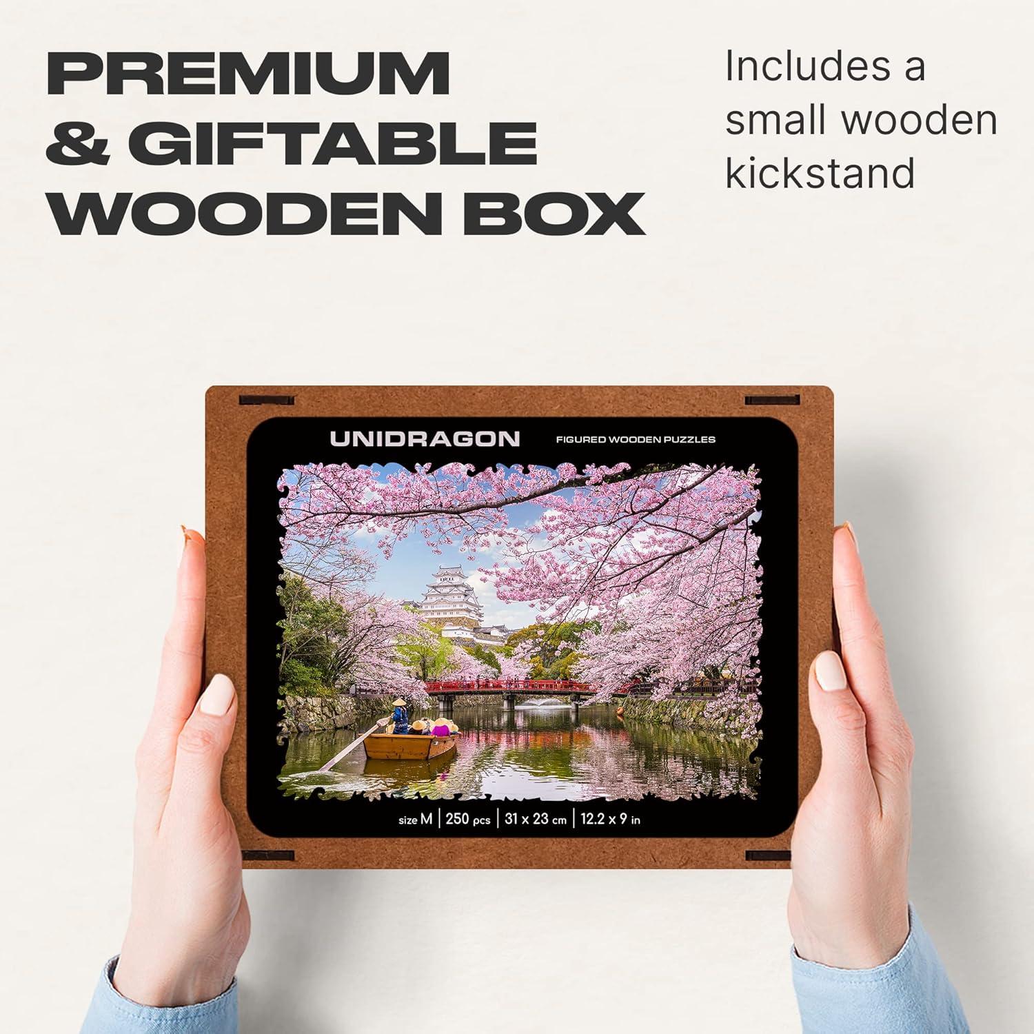 UNIDRAGON Wooden Puzzle Sakura 250 Pieces M Nature View