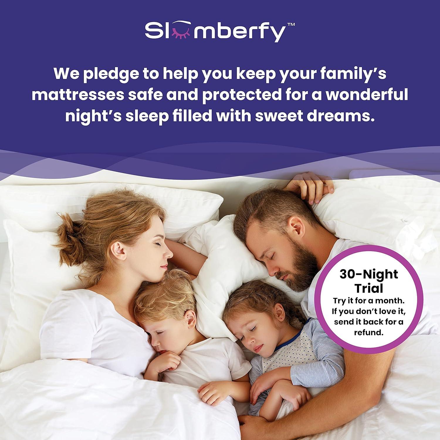 Twin XL Size Waterproof Bamboo Mattress Encasement by Slumberfy, Premium Skin-Safe Mattress Protector with 360° EZ Zipper, Lab-Tested Bed Bug Mattress Cover, Zippered Mattress Encasement – 39x80 in.