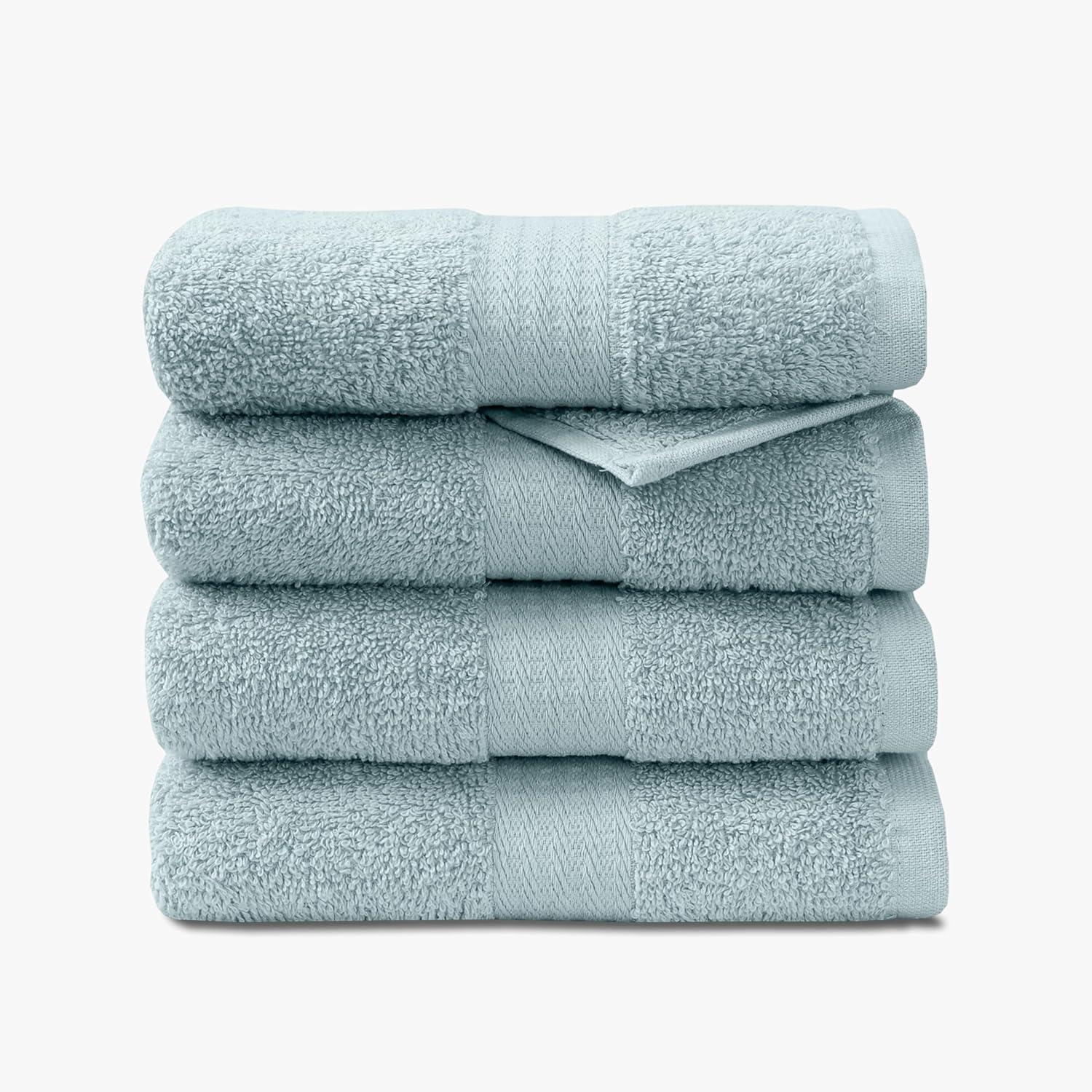 True Classics 4-Piece Hand Towel Set, Blue