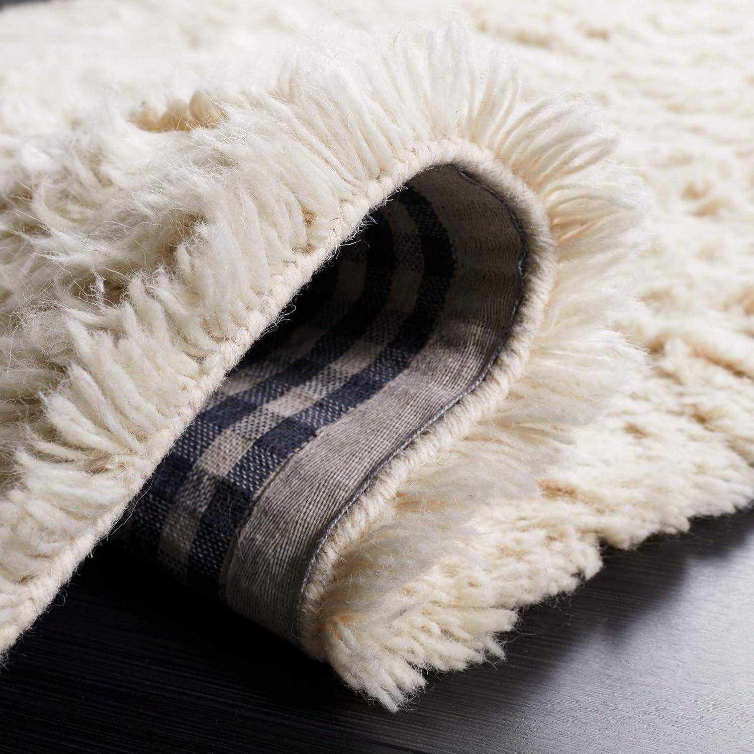 Flokati FLK150 Hand Tufted Indoor Area Rug - Ivory - 4'x6' - Safavieh