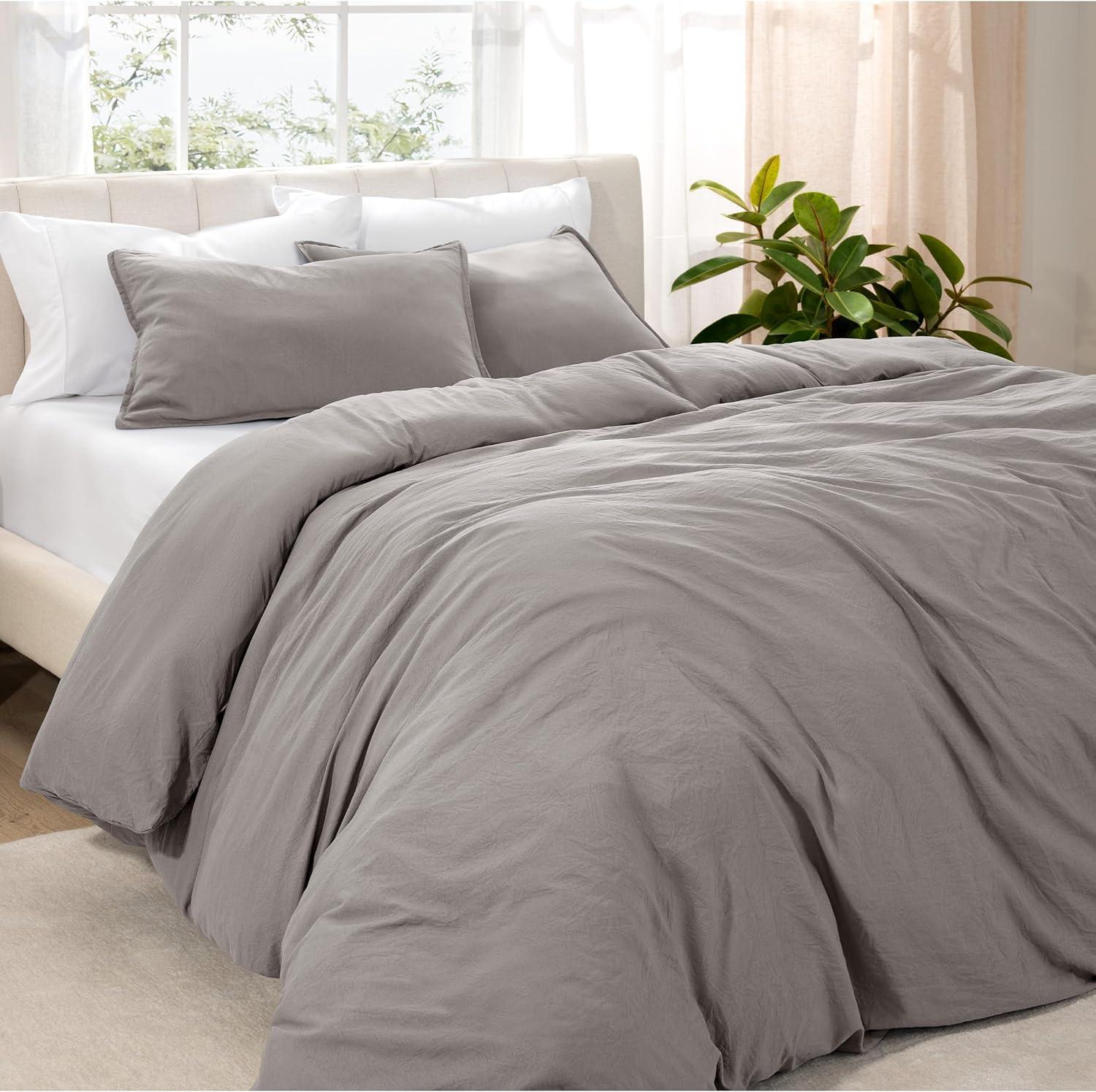 Bare Home Washed Microfiber Duvet Cover Set