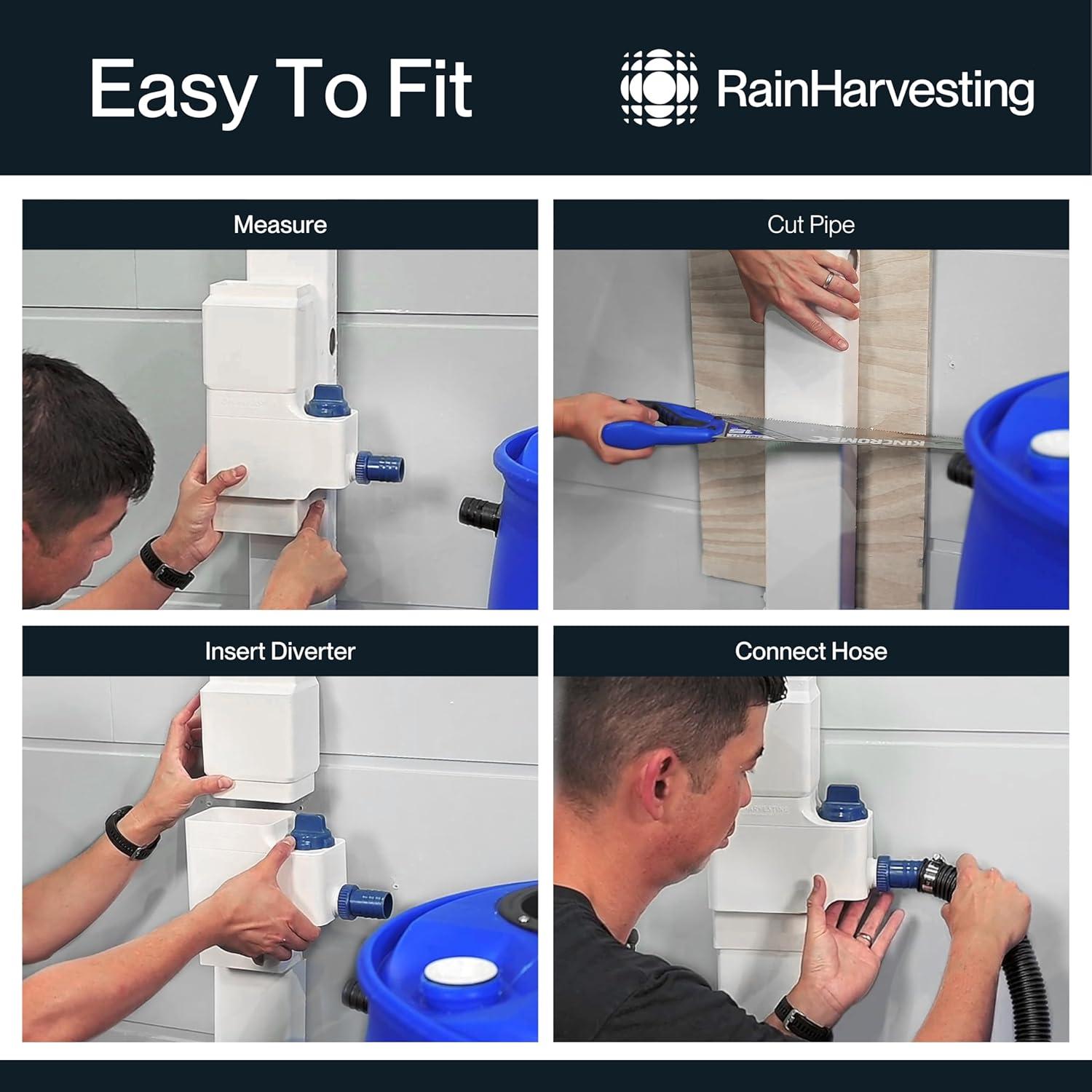 Rain Harvesting DDIV104 Downpipe Diverter Rectangular - 2 x 3 in. & 3 x 4 in.