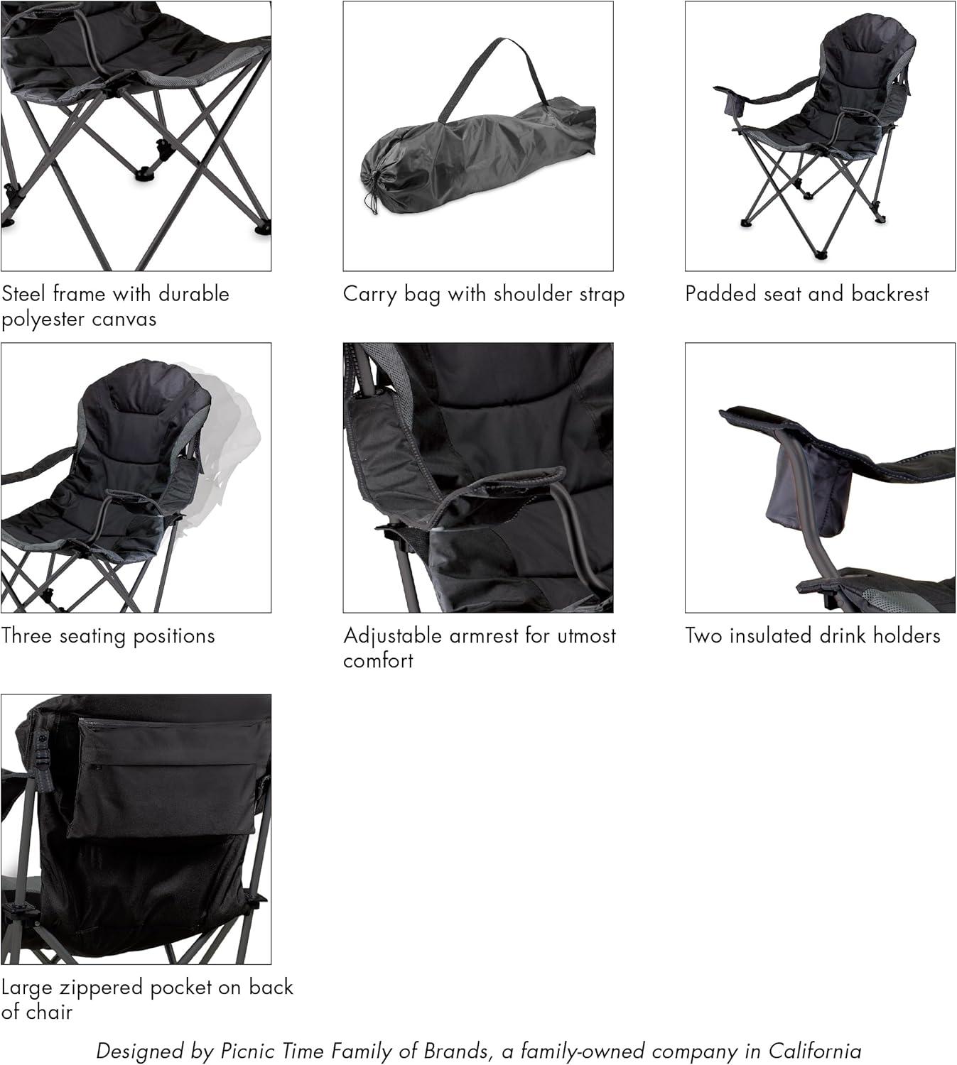 Oniva Outdoor Portable Reclining Camp Chair - Black