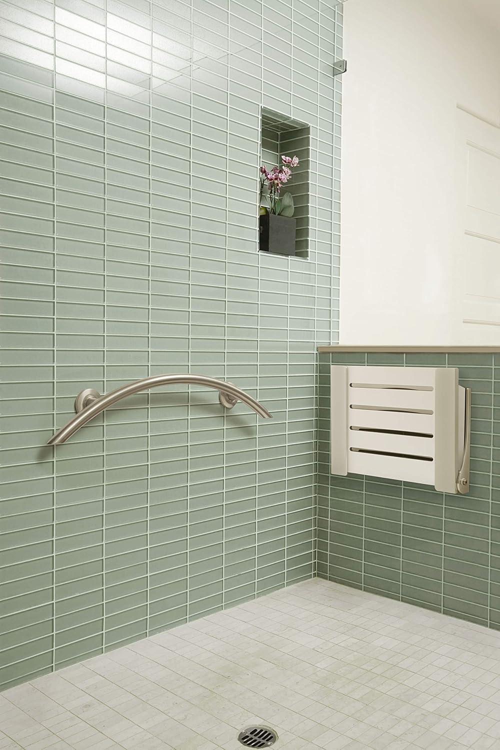 Lifestyle & Wellness Crescent Curved Wall Mount Bathroom Shower 30" Grab Bar