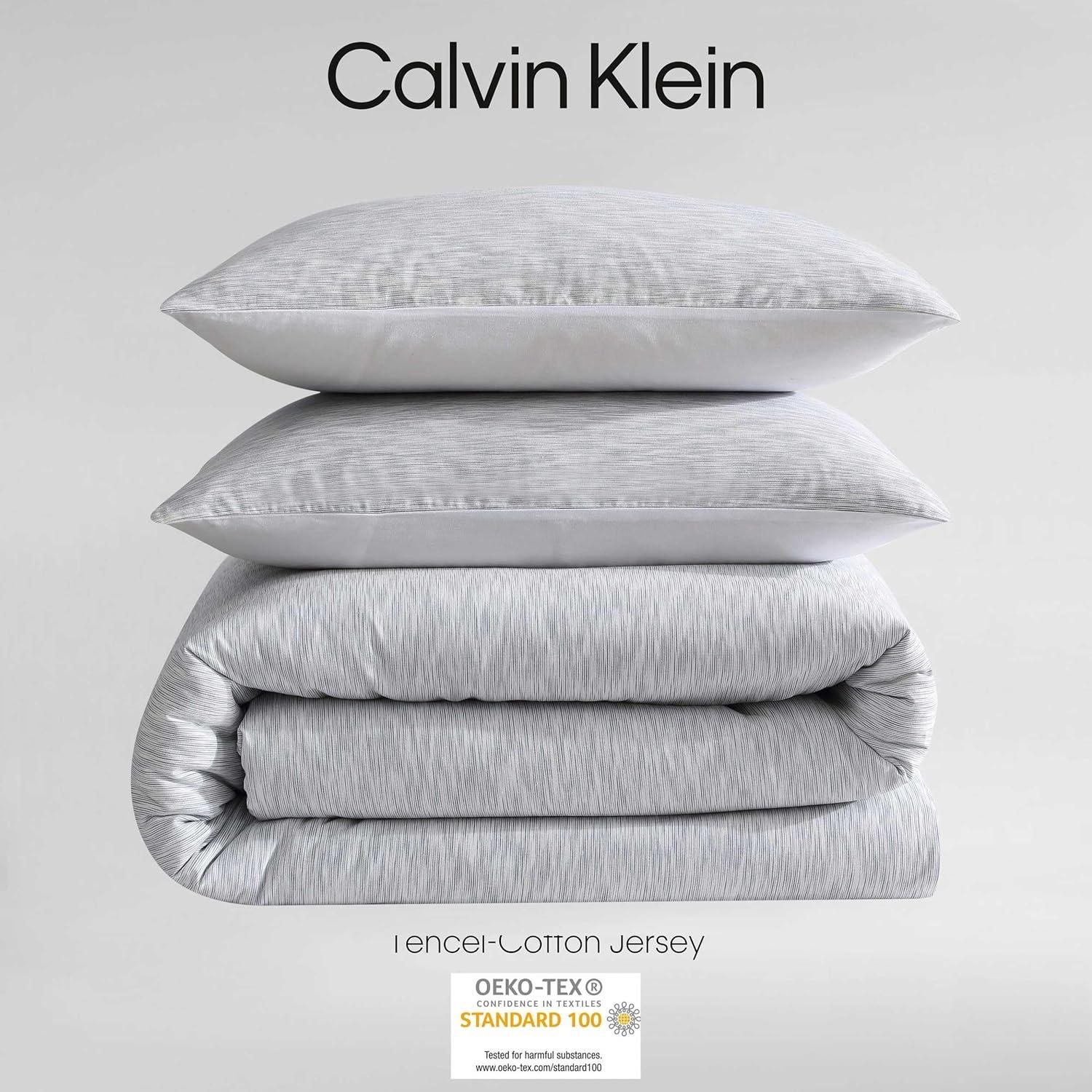 Calvin Klein Modern Ikat Cotton Reversible 3 Piece Comforter Set