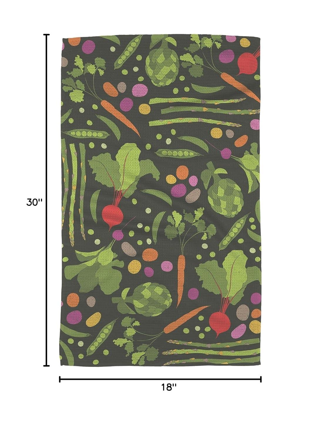 GEOMETRY Kitchen Tea Towels - Quick Dry Microfiber Dish Towels for Kitchen - Spring Sprout 18" x 30" (1 Pack)