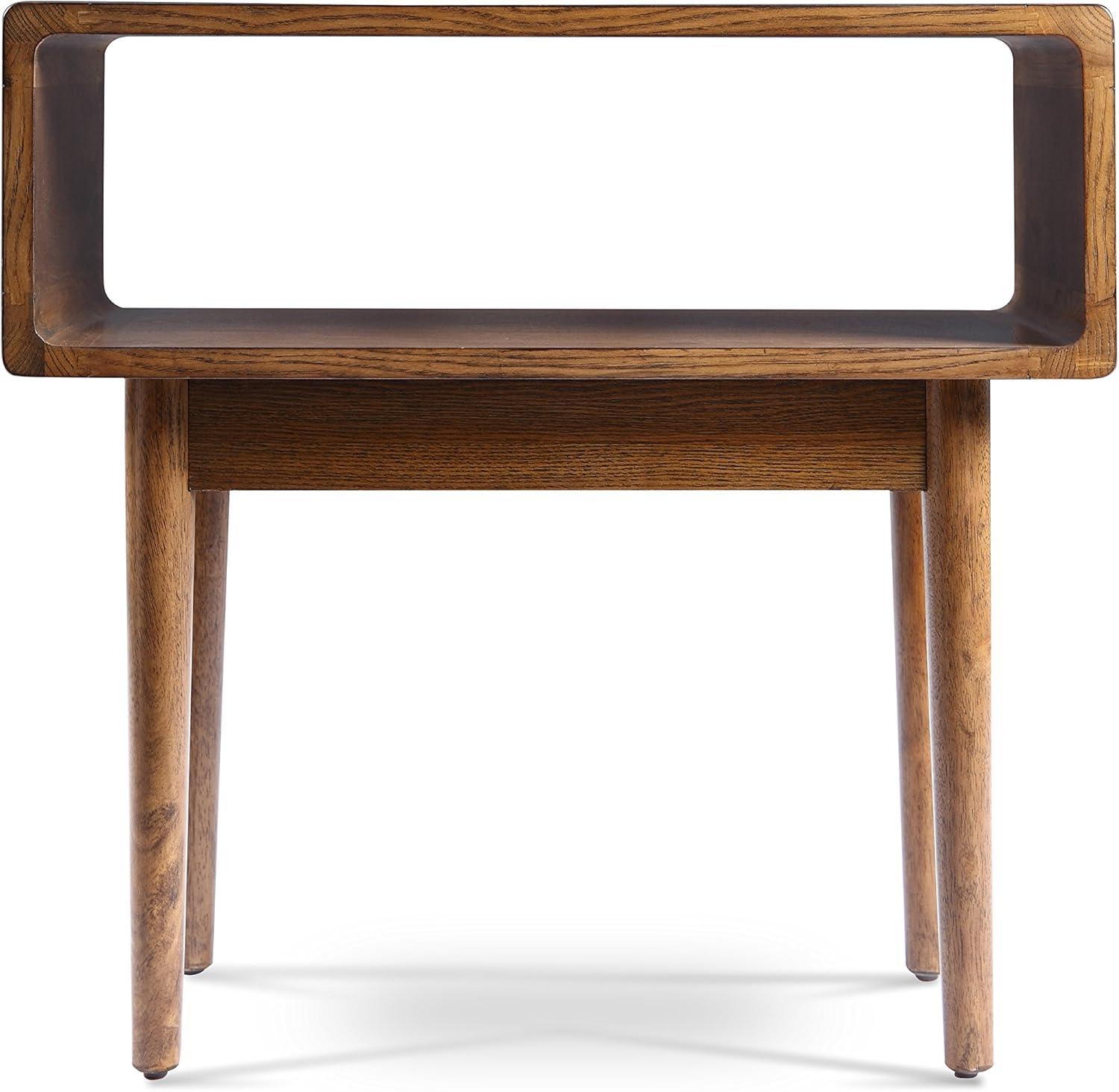 Posh Pollen Darden Rectangle Brown Wood End Table - Deco Walnut