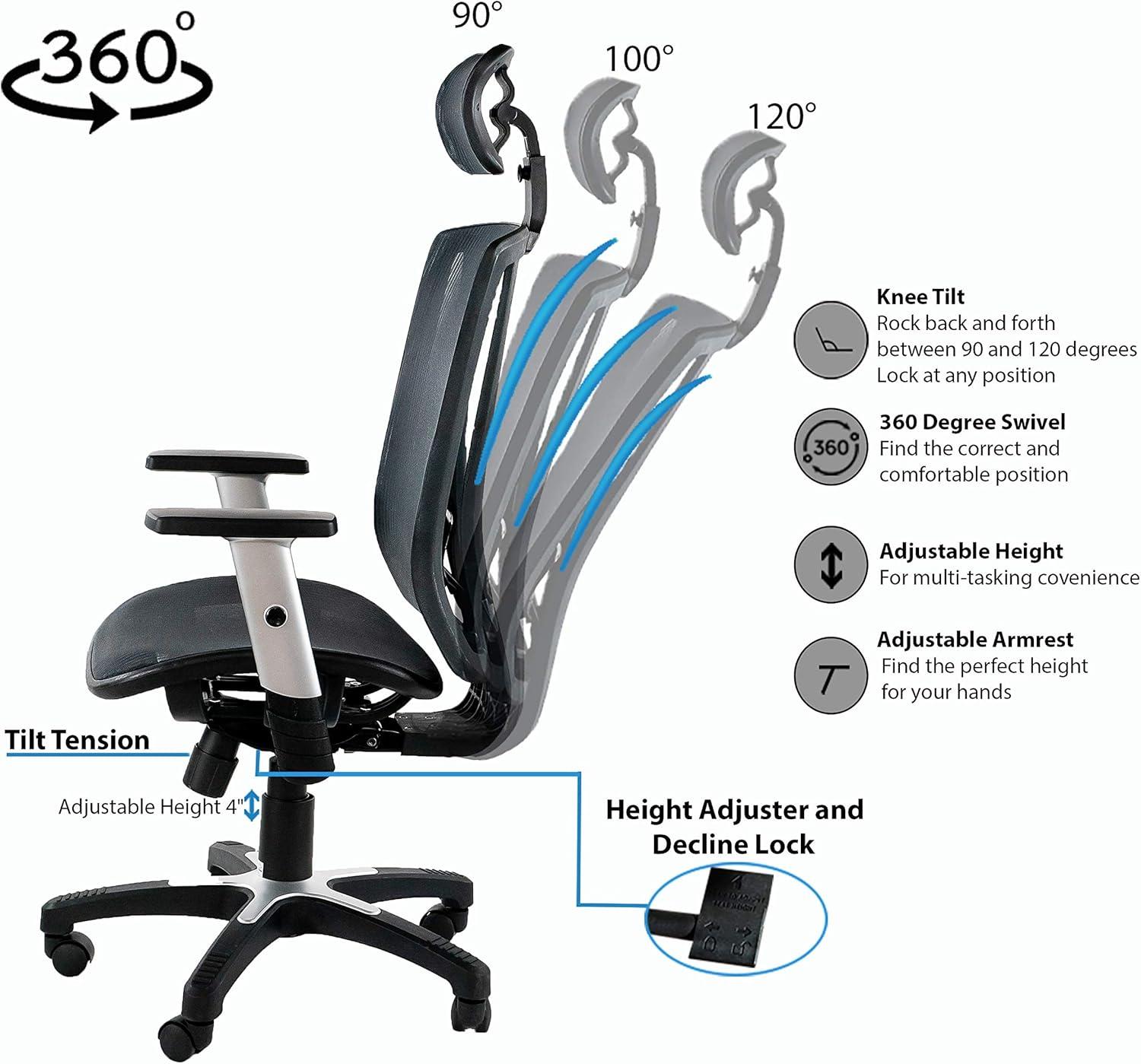 Stoltenberg Mesh Conference Chair with Headrest