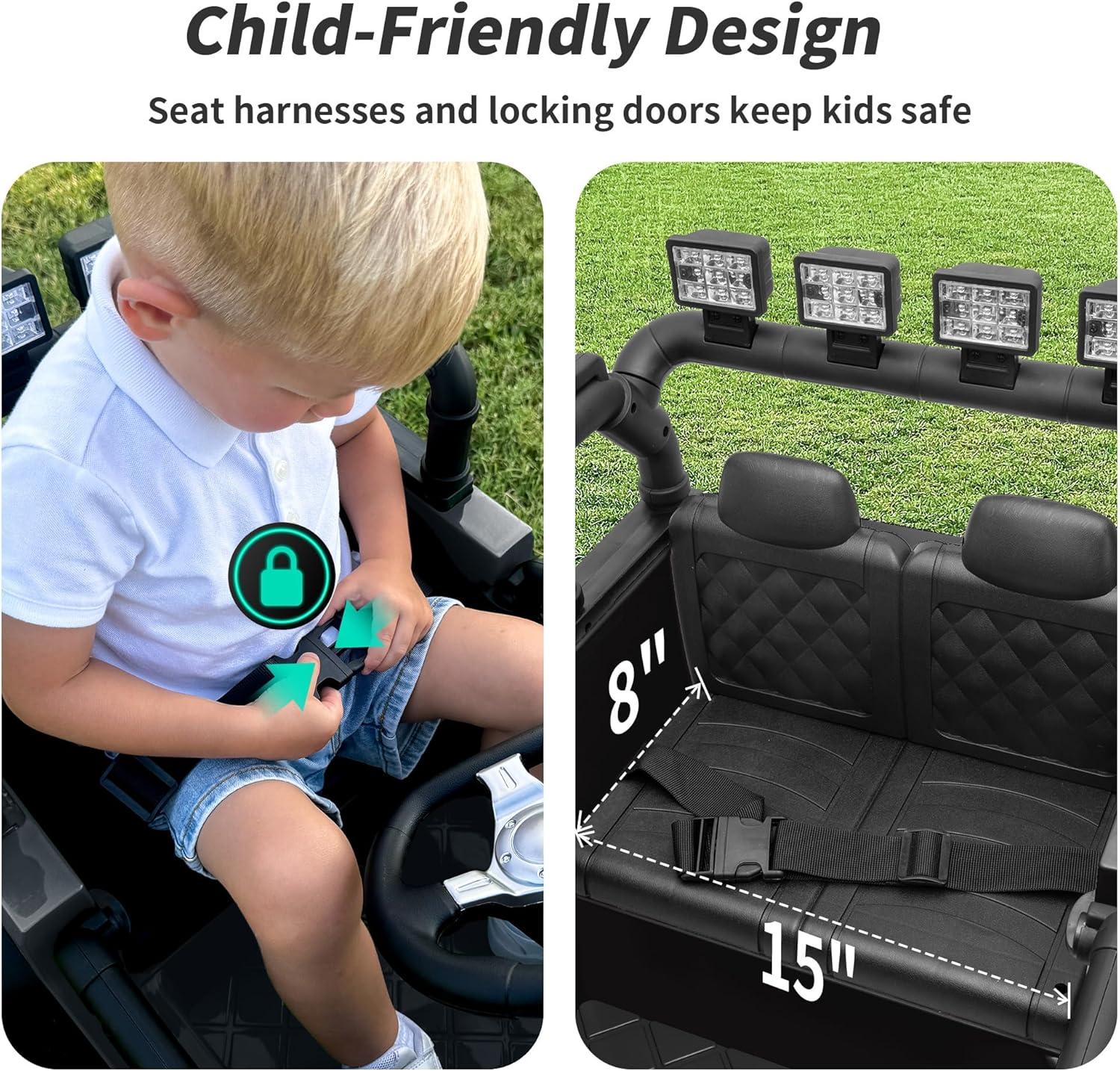 Outfunny Electric Police Car for Kids, 12 Volt Kids Ride on Toy Car with Remote Control, Bluetooth, Megaphone