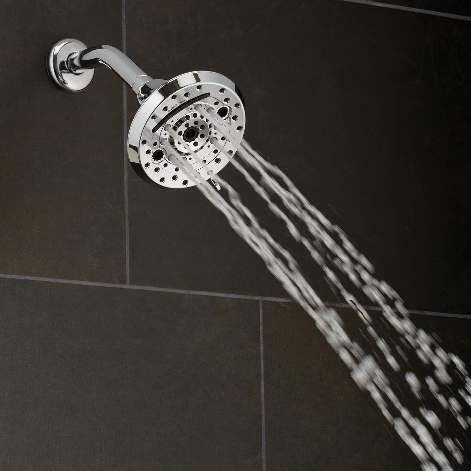 Amp Polished Chrome 5-Inch Wall Mounted Shower Head