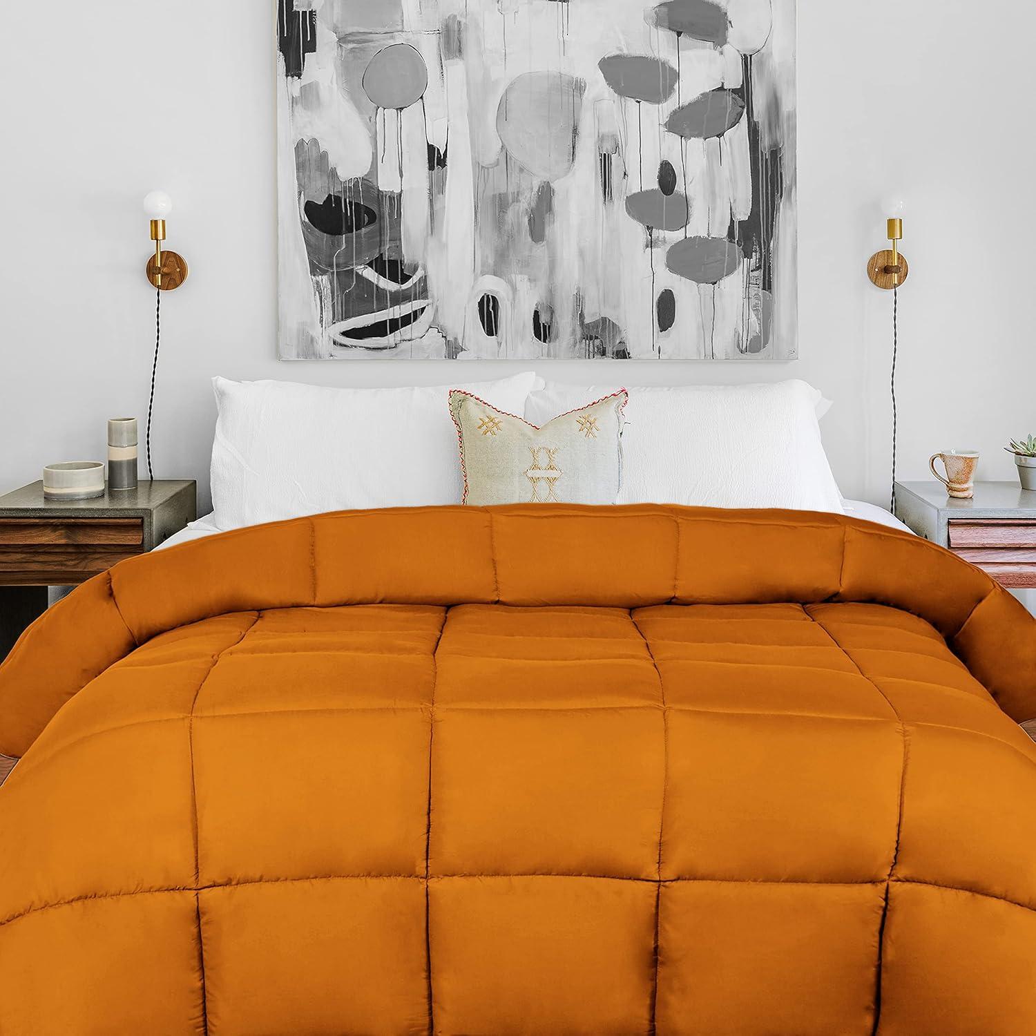 Dusty Orange Reversible Down Alternative Microfiber Comforter