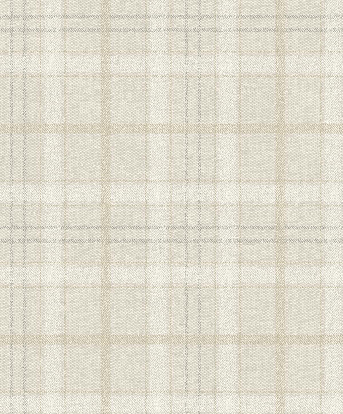 NextWall Neutral Tailor Plaid Peel and Stick Wallpaper - 20.9 in. W x 18 ft. L Roll